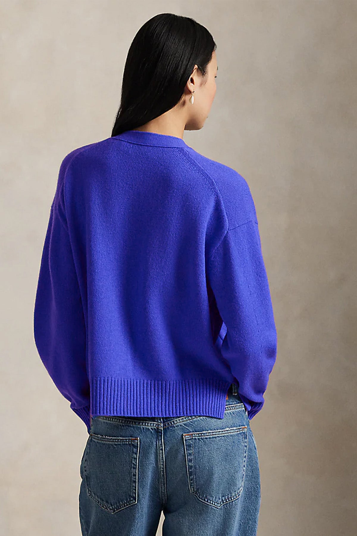 Polo Ralph Lauren V Yaka Kaşmir Örgü Yün Triko Ceket