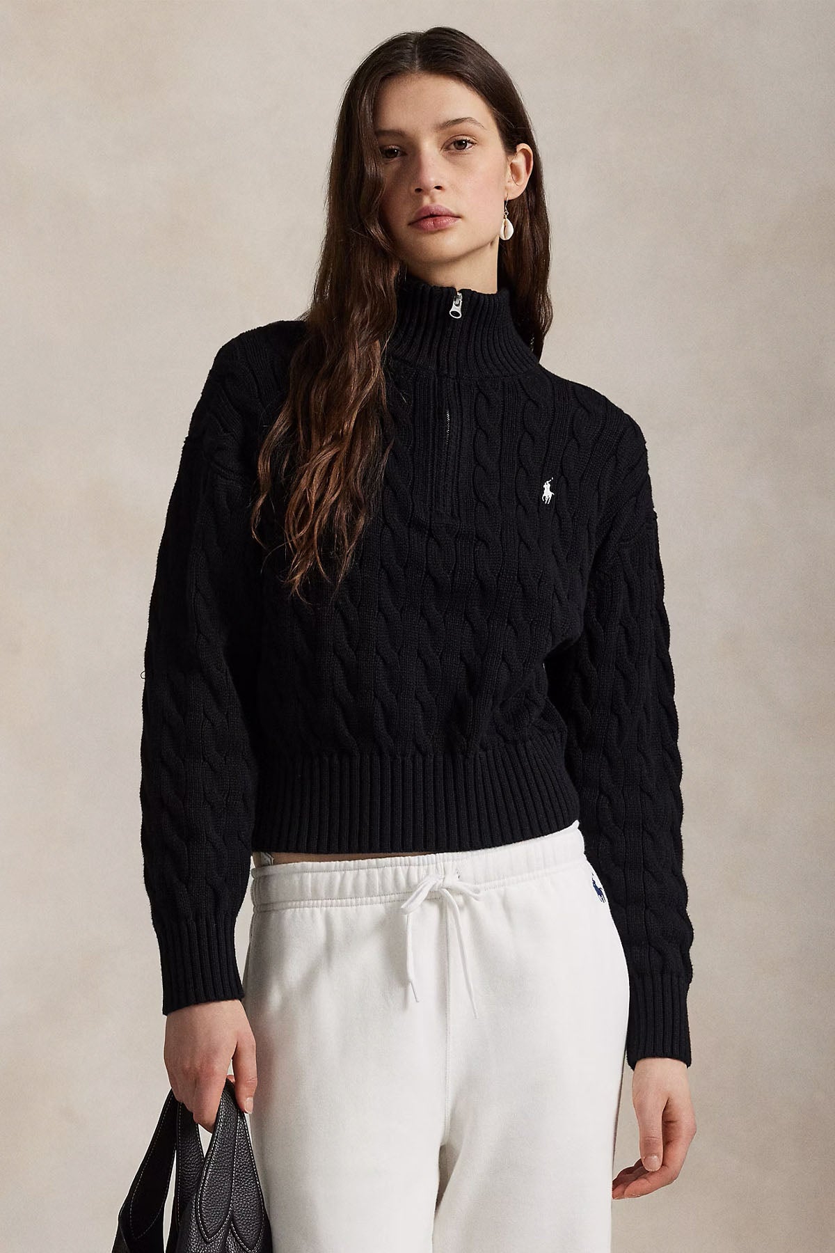 Polo Ralph Lauren Relaxed Fit Perkins Yaka Saç Örgü Triko