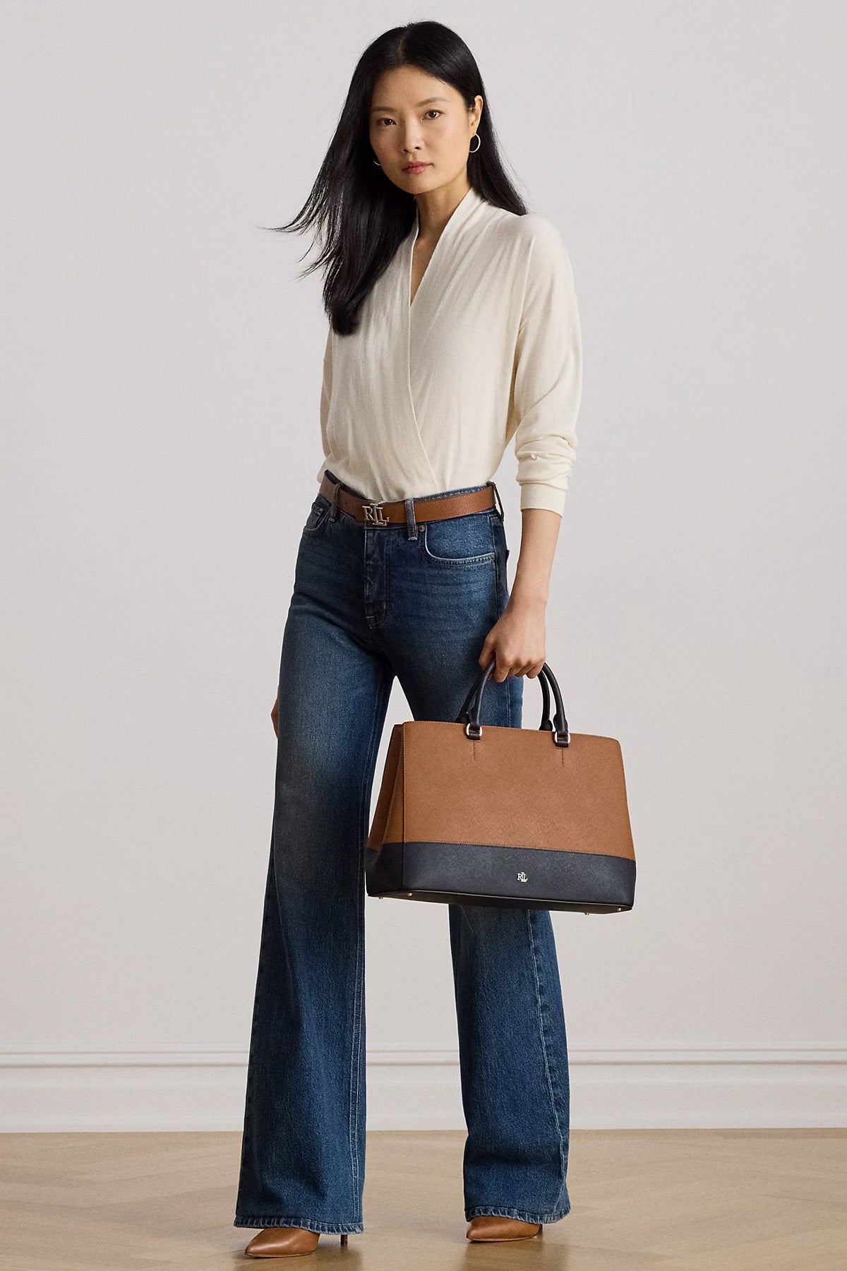 Polo Ralph Lauren Kruvaze V Yaka İnce Örgü Triko