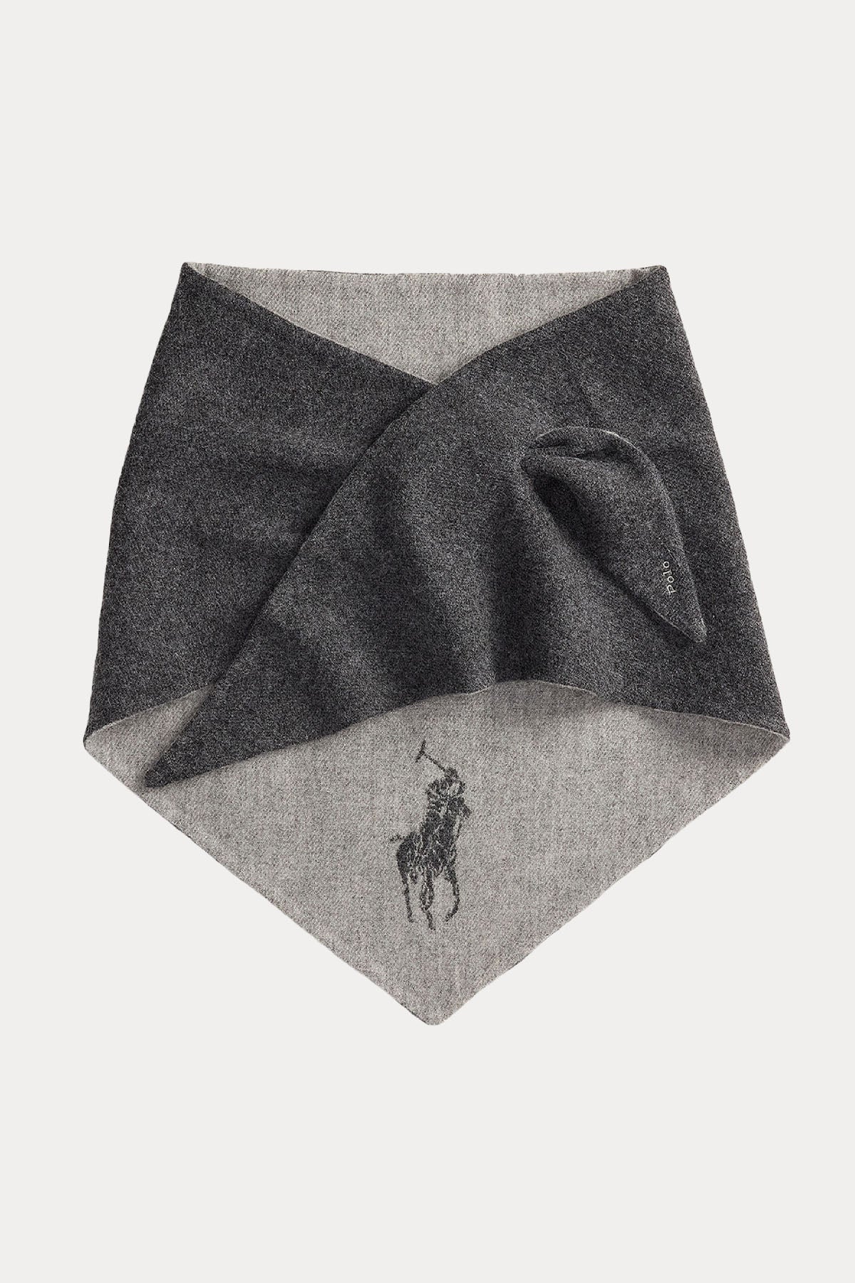 Polo Ralph Lauren Çift Taraflı Pony Logolu Yün Atkı