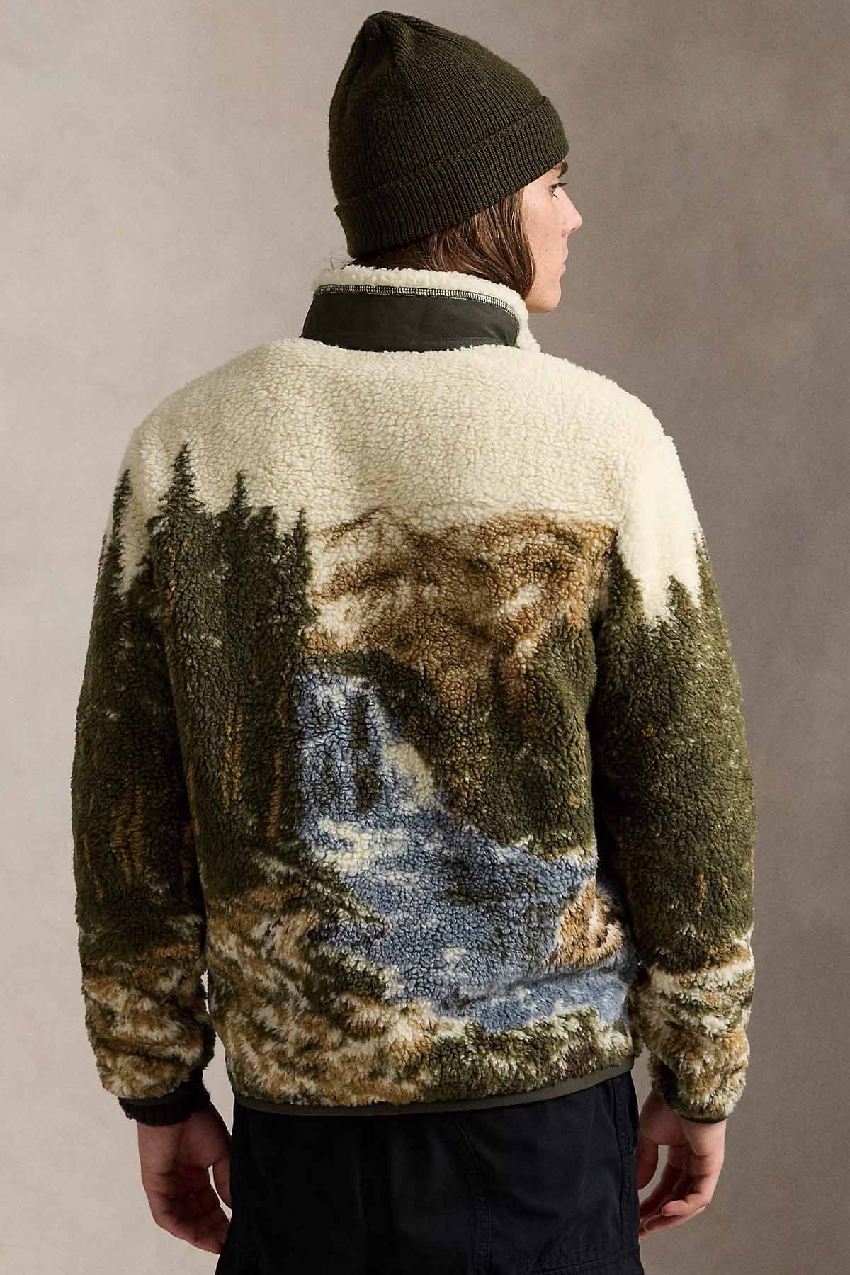 Polo Ralph Lauren Doğa Temalı Dik Yaka Peluş Ceket