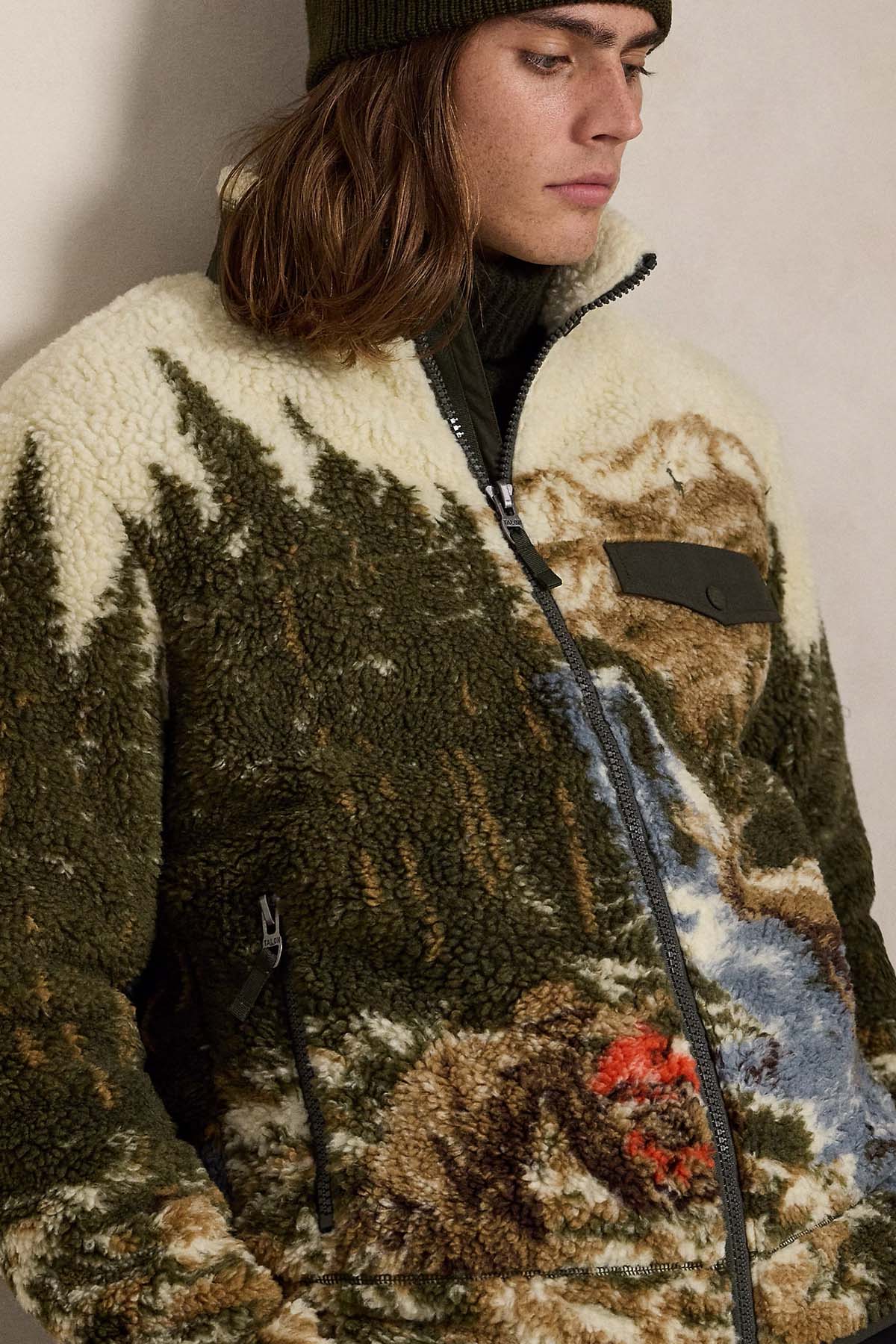 Polo Ralph Lauren Doğa Temalı Dik Yaka Peluş Ceket