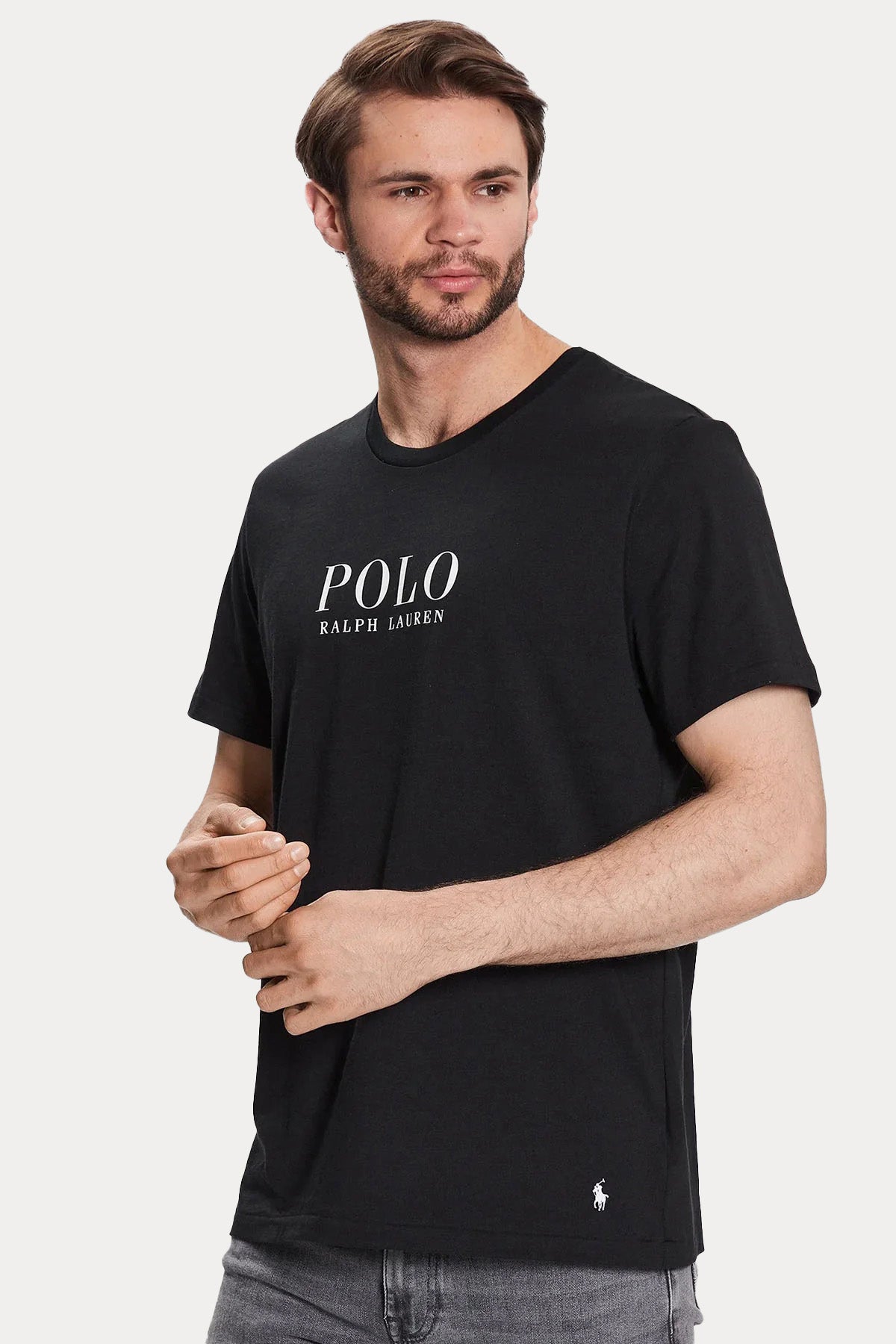 Polo Ralph Lauren Custom Fit Yuvarlak Yaka Logolu T-shirt