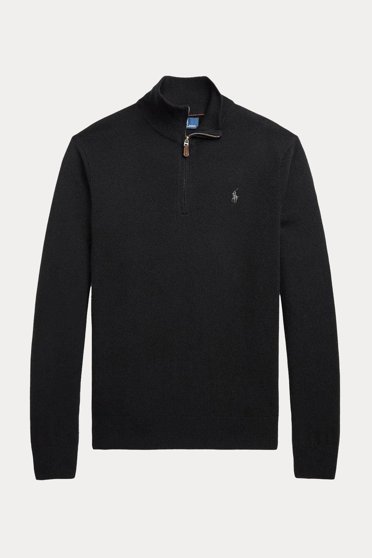 Polo Ralph Lauren Dik Yaka Yarım Fermuarlı Örgü Yün Triko