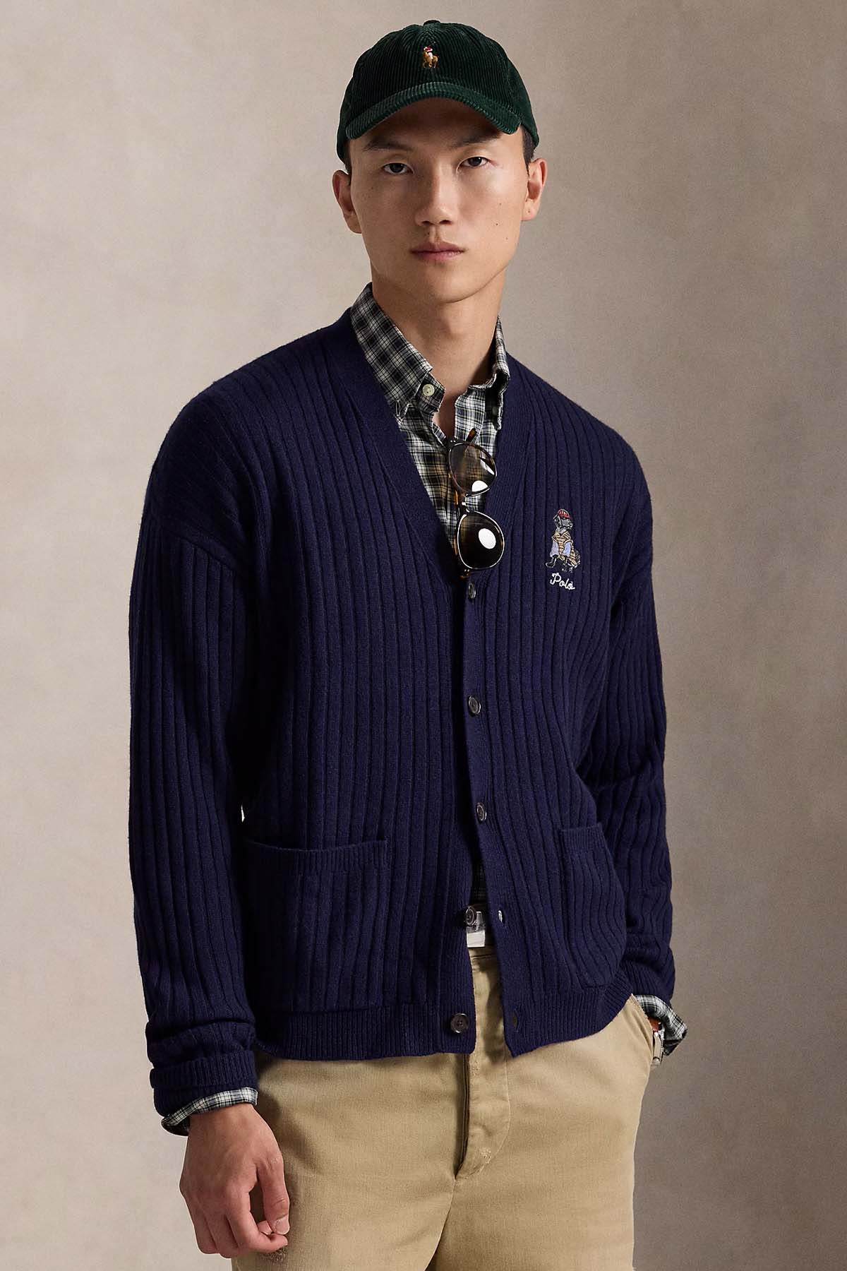 Polo Ralph Lauren Relaxed Fit Polo Bear Örgü Yün Triko Ceket