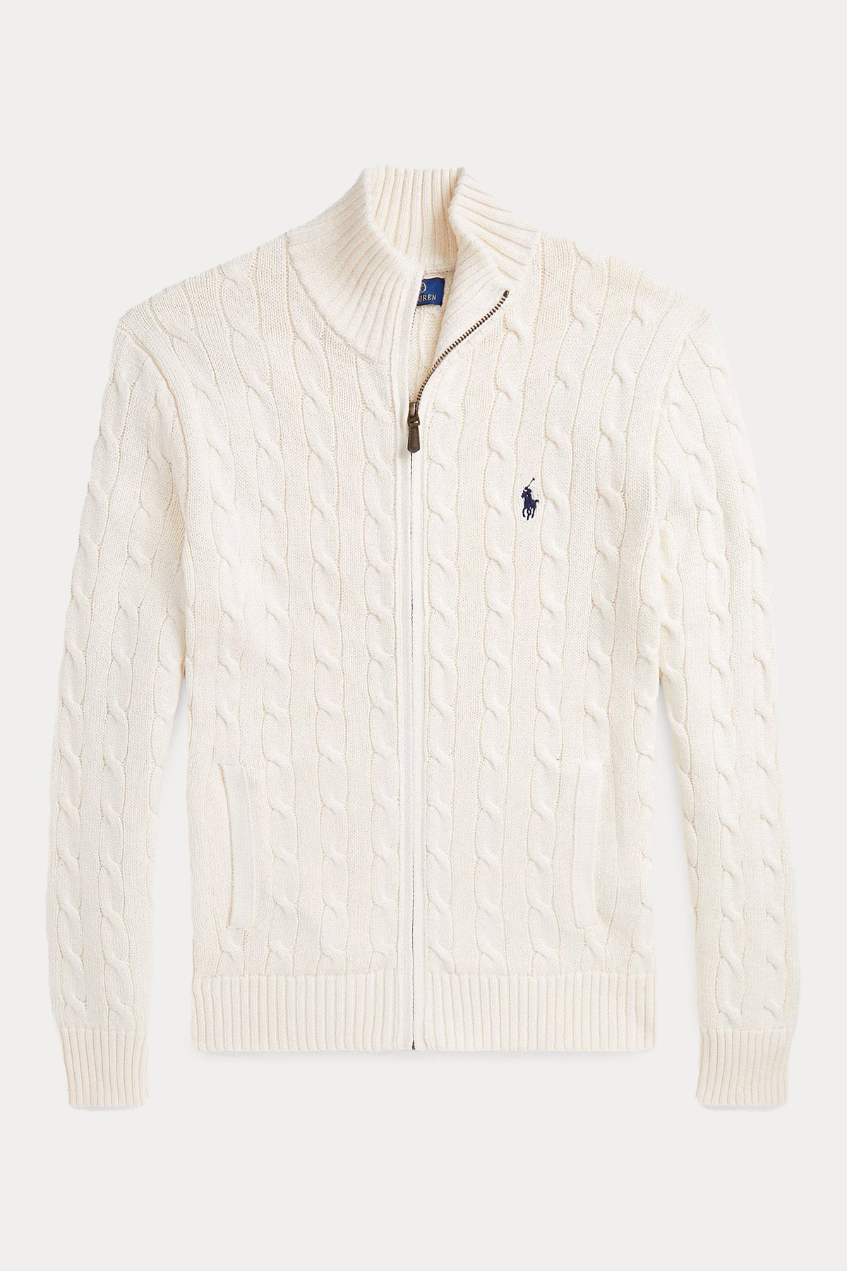 Polo Ralph Lauren Dik Yaka Saç Örgü Triko Ceket