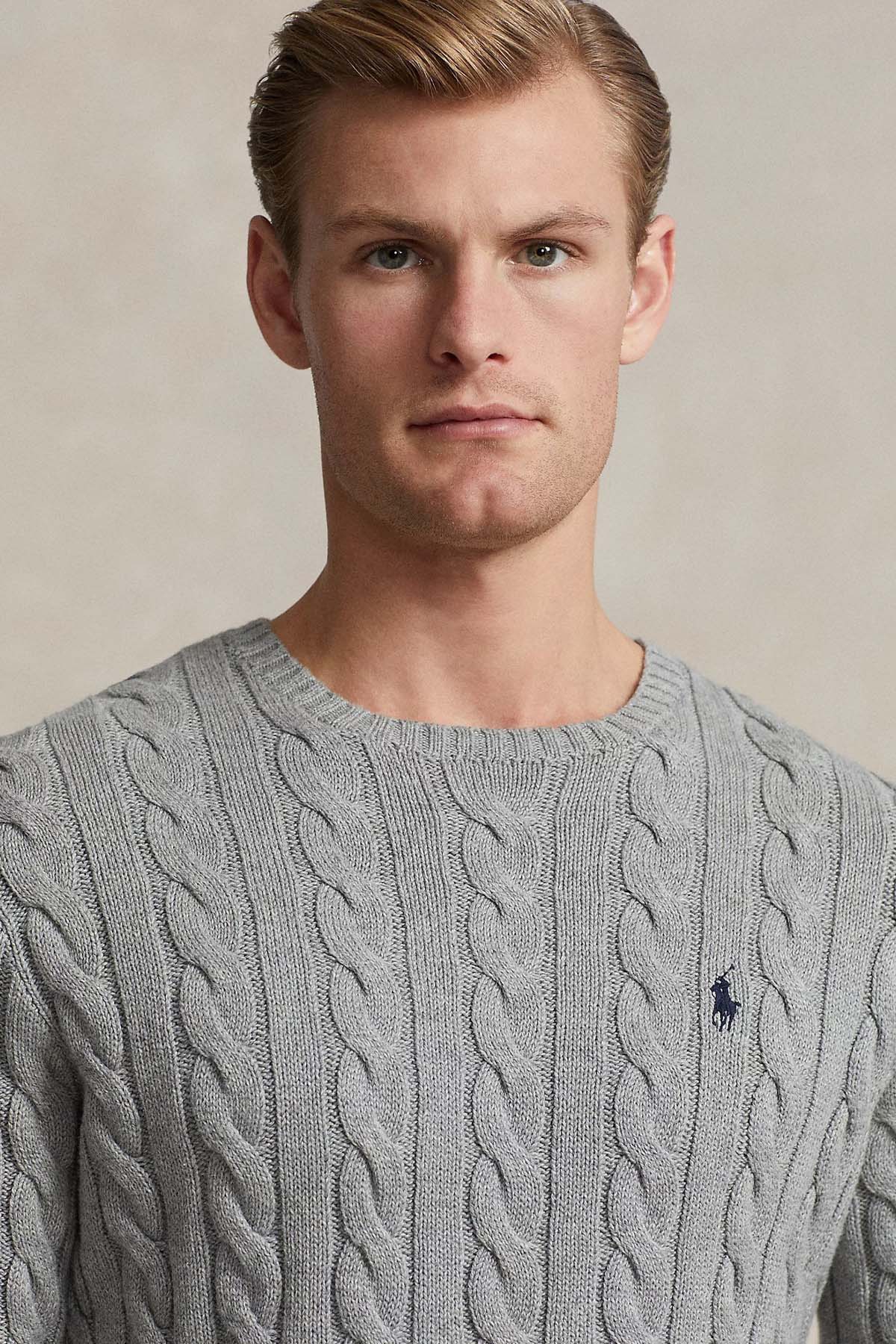 Polo Ralph Lauren Yuvarlak Yaka Saç Örgü Triko