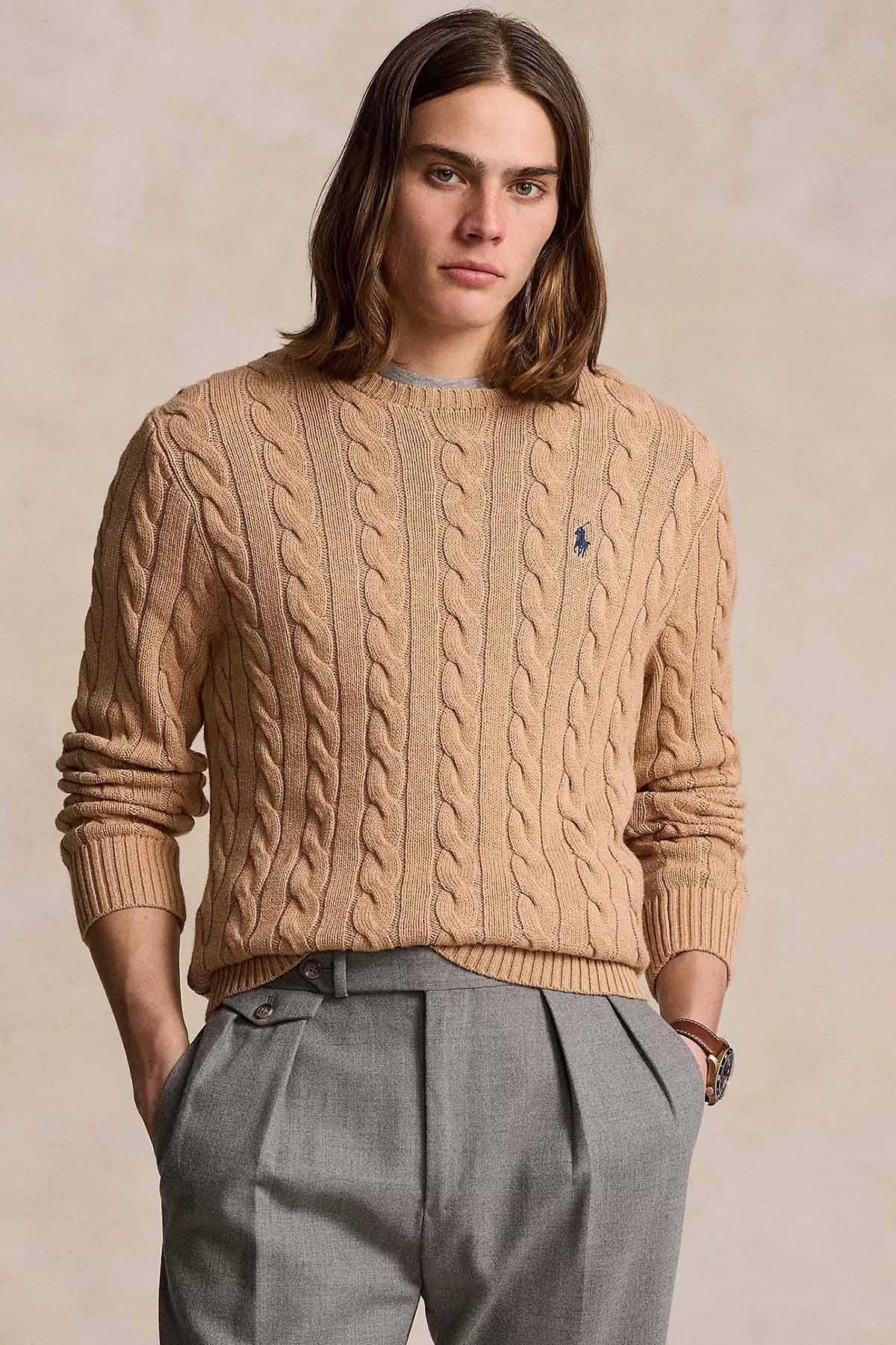 Polo Ralph Lauren Yuvarlak Yaka Saç Örgü Triko