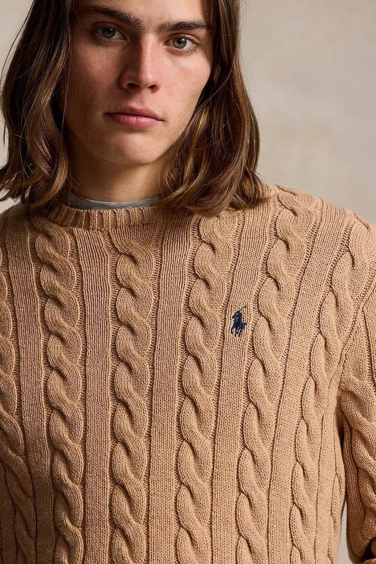 Polo Ralph Lauren Yuvarlak Yaka Saç Örgü Triko