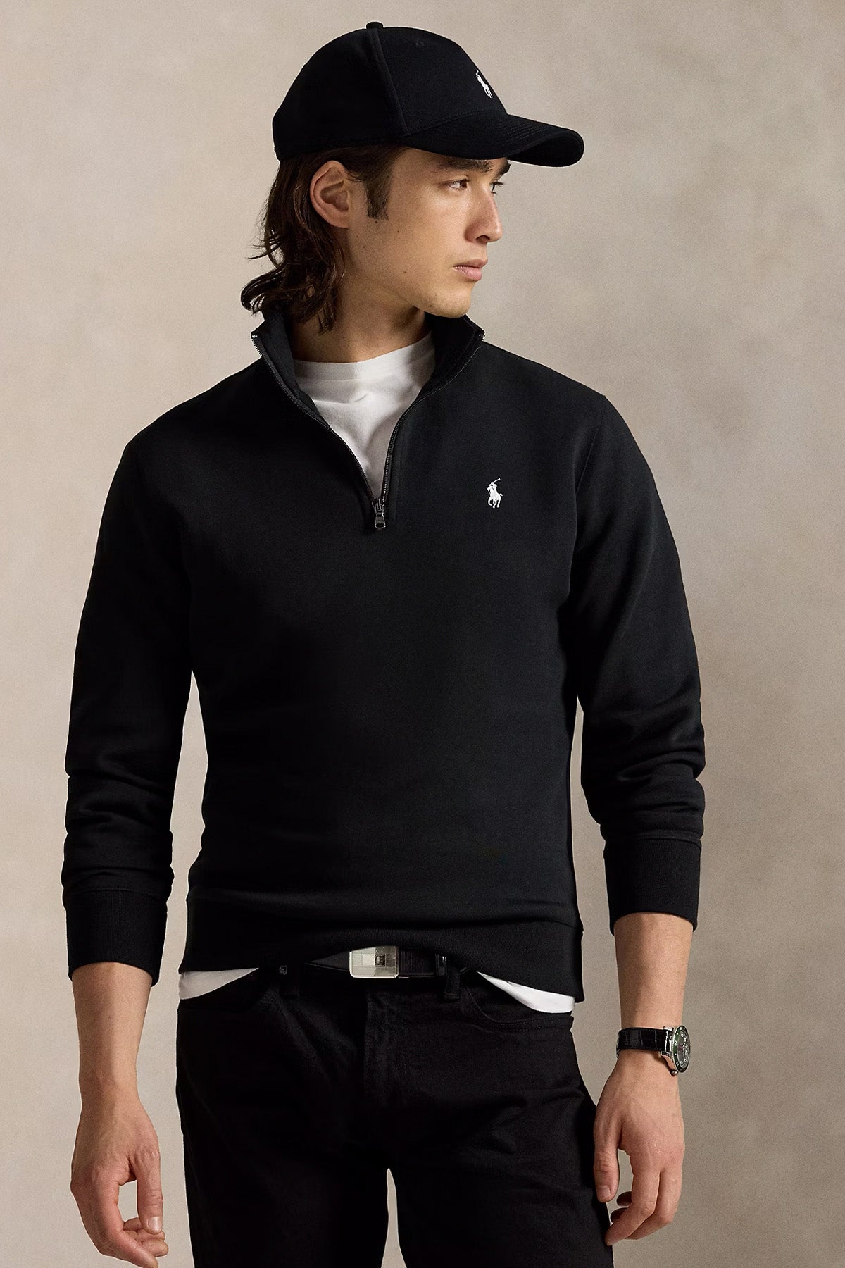 Polo Ralph Lauren Dik Yaka Yarım Fermuarlı Sweatshirt