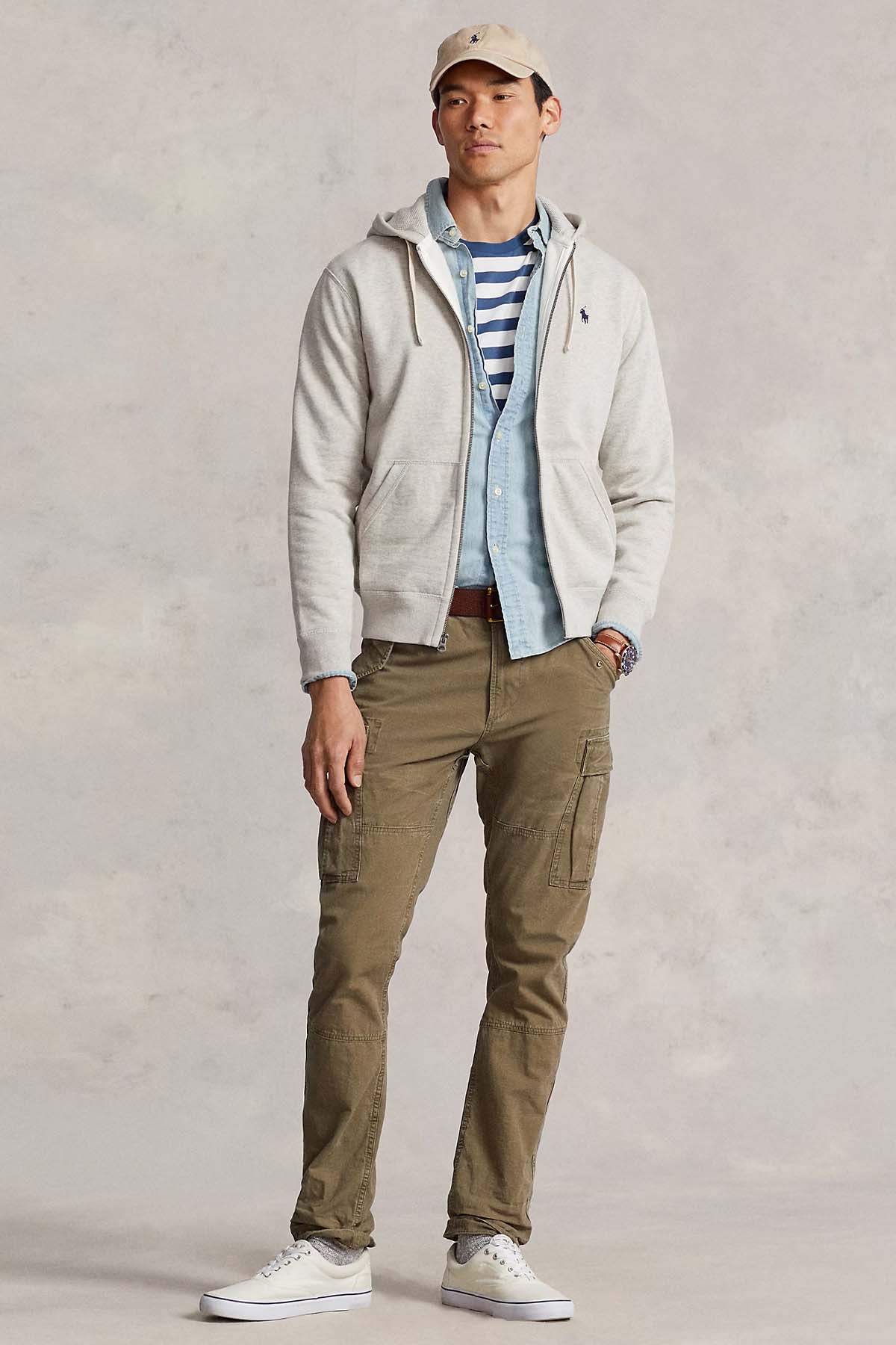 Polo Ralph Lauren Şardonlu Kapüşonlu Sweatshirt Ceket