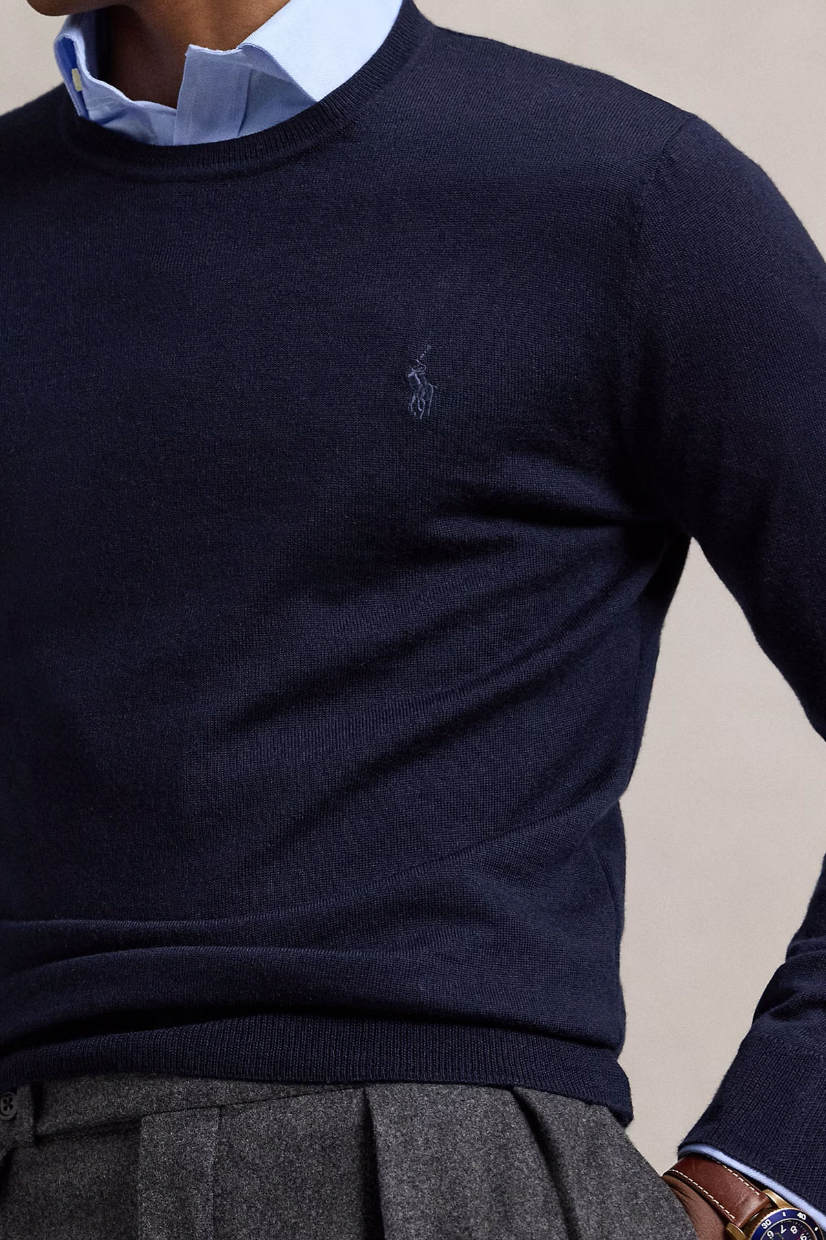 Polo Ralph Lauren Slim Fit İnce Örgü Yün Triko