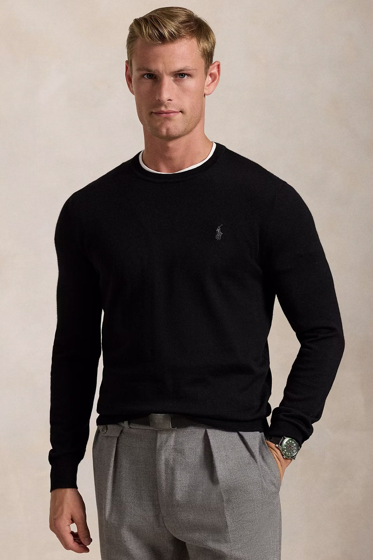 Polo Ralph Lauren Slim Fit İnce Örgü Yün Triko