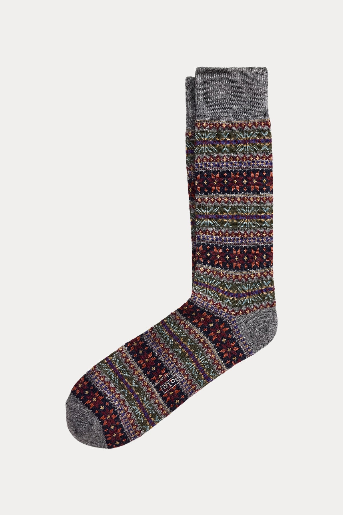 Polo Ralph Lauren Fire Isle Desenli İnce Örgü Yün Çorap