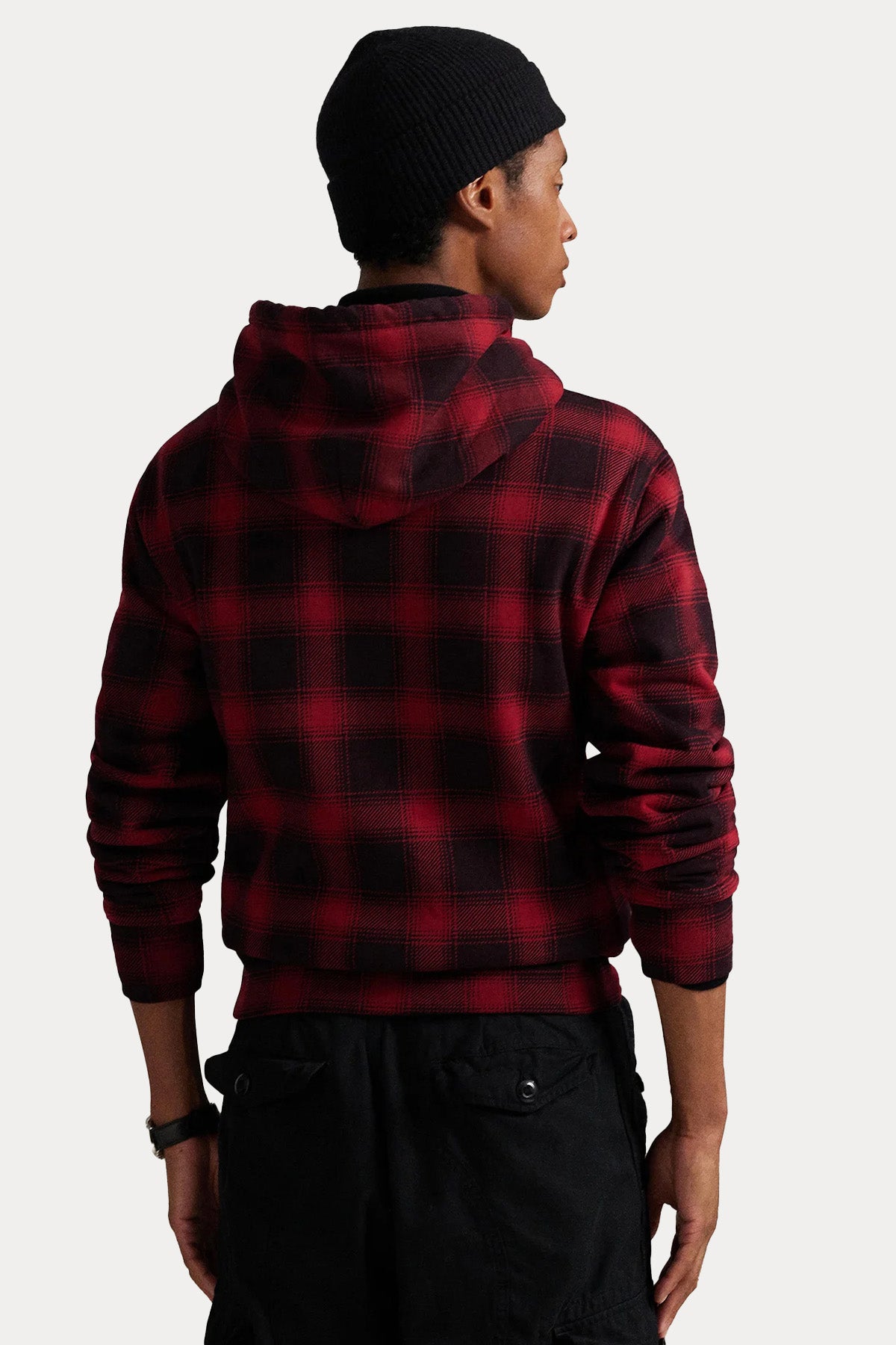 Polo Ralph Lauren Polo Bear İçi Polarlı Ekose Desenli Kapüşonlu Sweatshirt