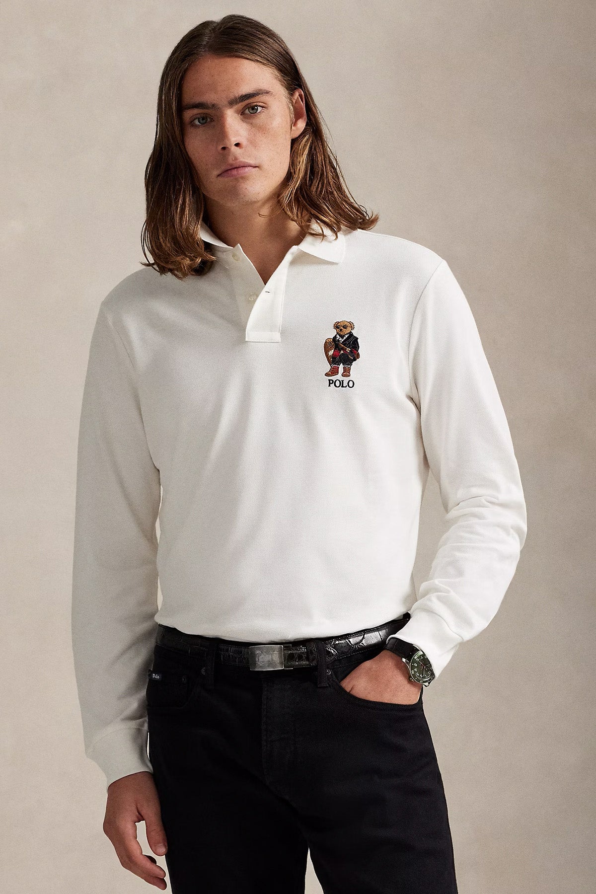 Polo Ralph Lauren Classic Fit Polo Bear Polo Yaka T-shirt