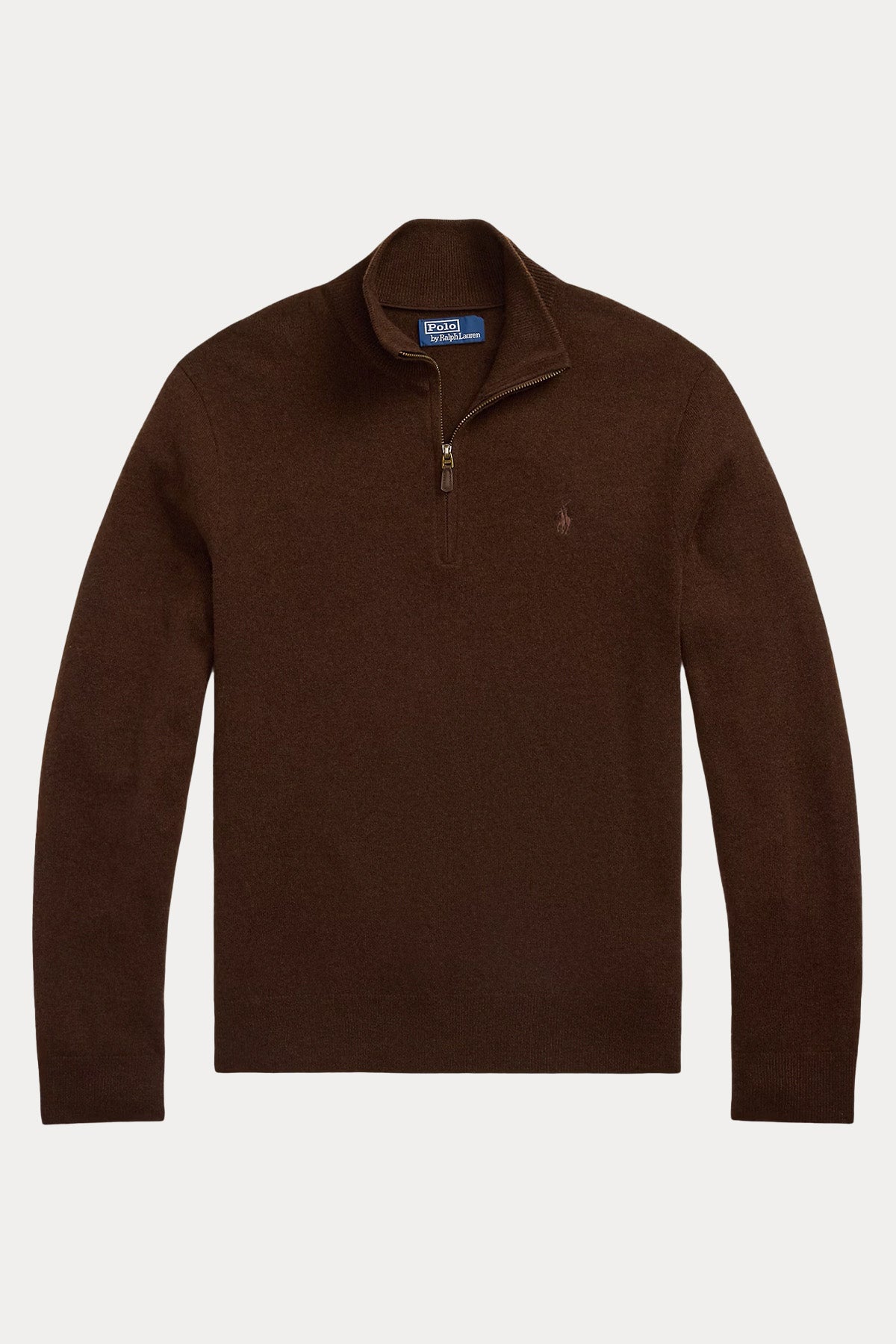 Polo Ralph Lauren Dik Yaka Yarım Fermuarlı Örgü Yün Triko