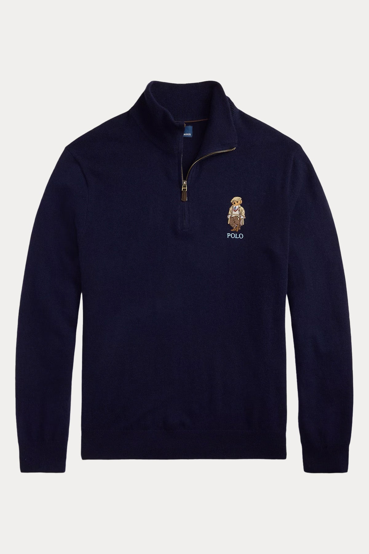 Polo Ralph Lauren Polo Bear Fermuarlı Dik Yaka İnce Örgü Yün Triko