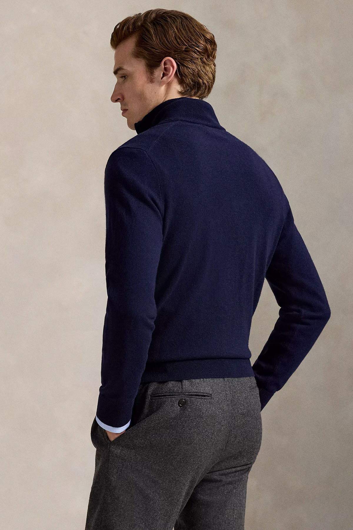 Polo Ralph Lauren Polo Bear Fermuarlı Dik Yaka İnce Örgü Yün Triko