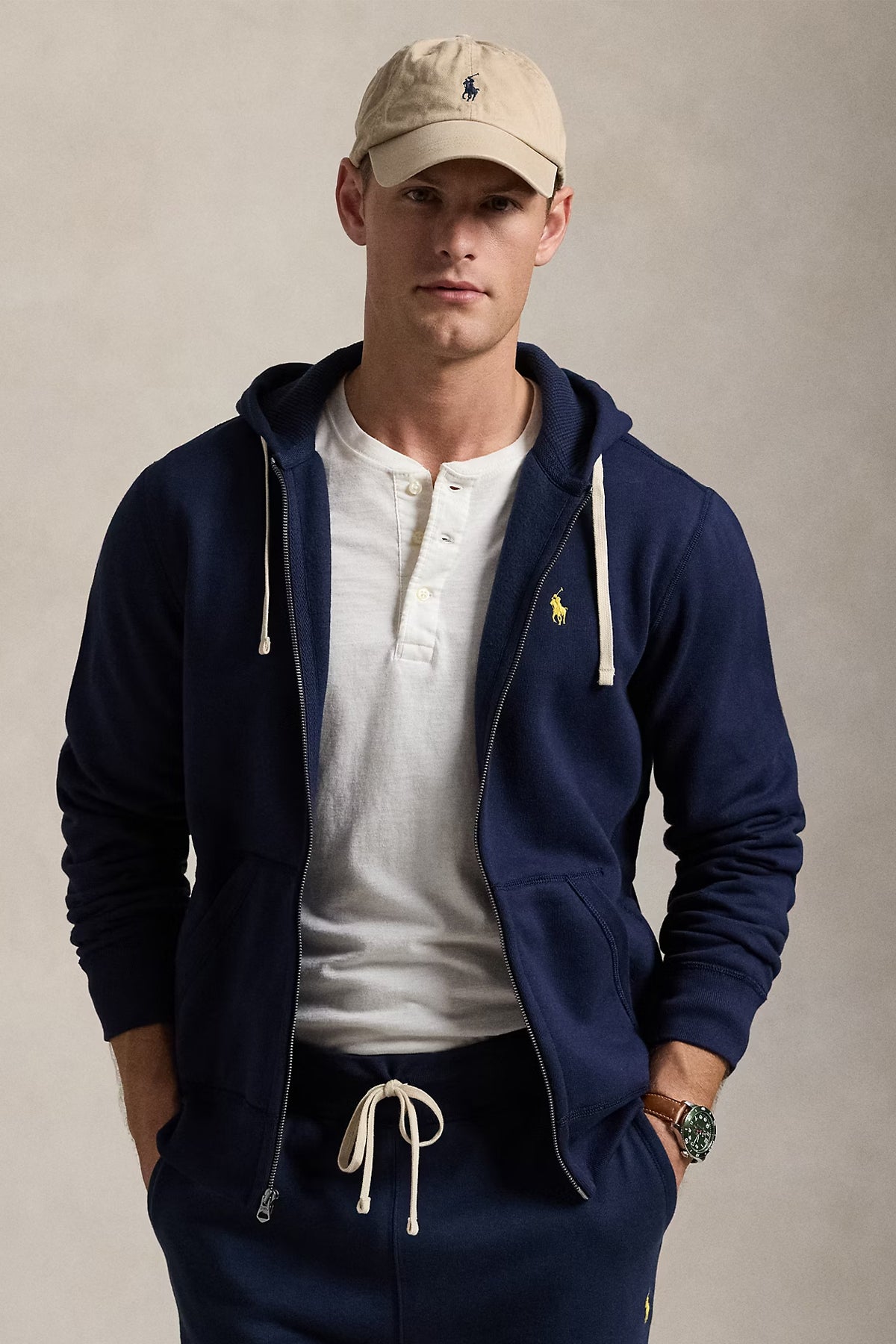 Polo Ralph Lauren Şardonlu Kapüşonlu Sweatshirt Ceket