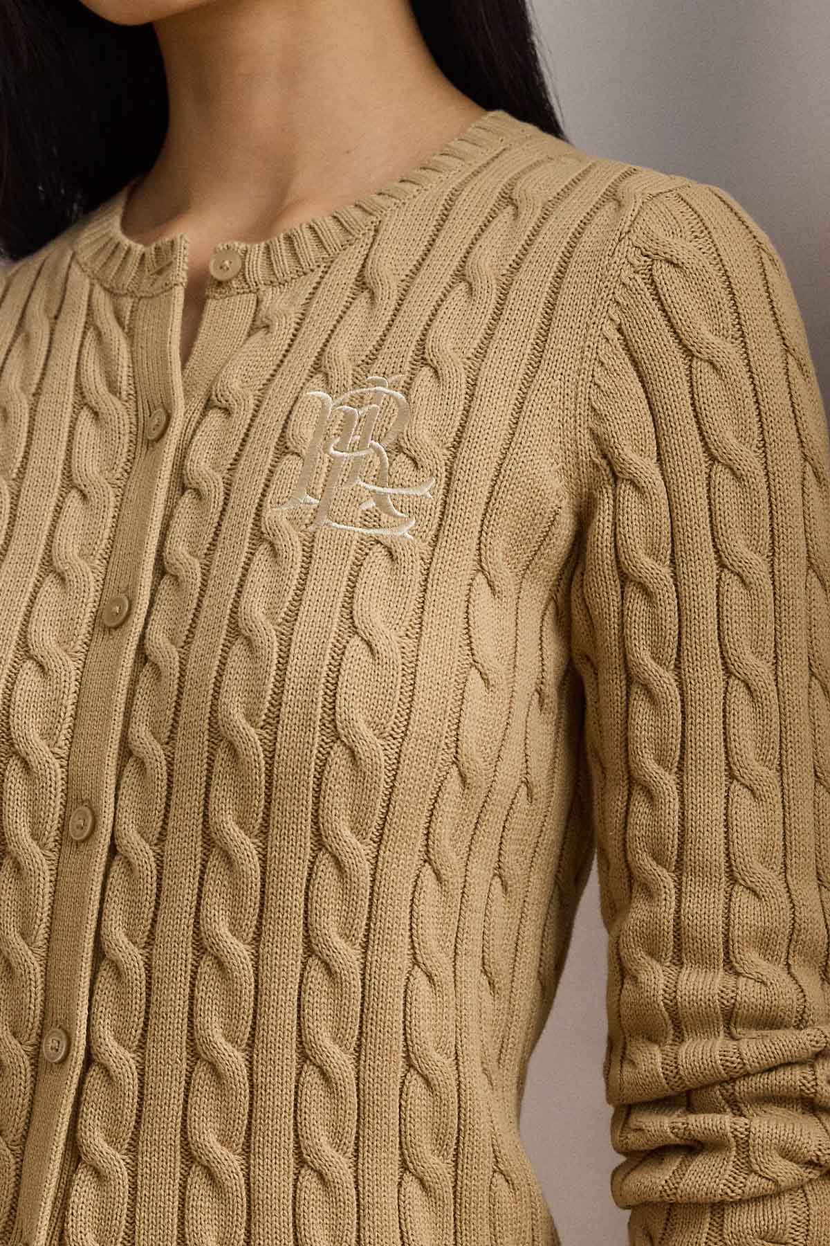Polo Ralph Lauren Slim Fit İnce Saç Örgü Triko Ceket-Ceket-Libas