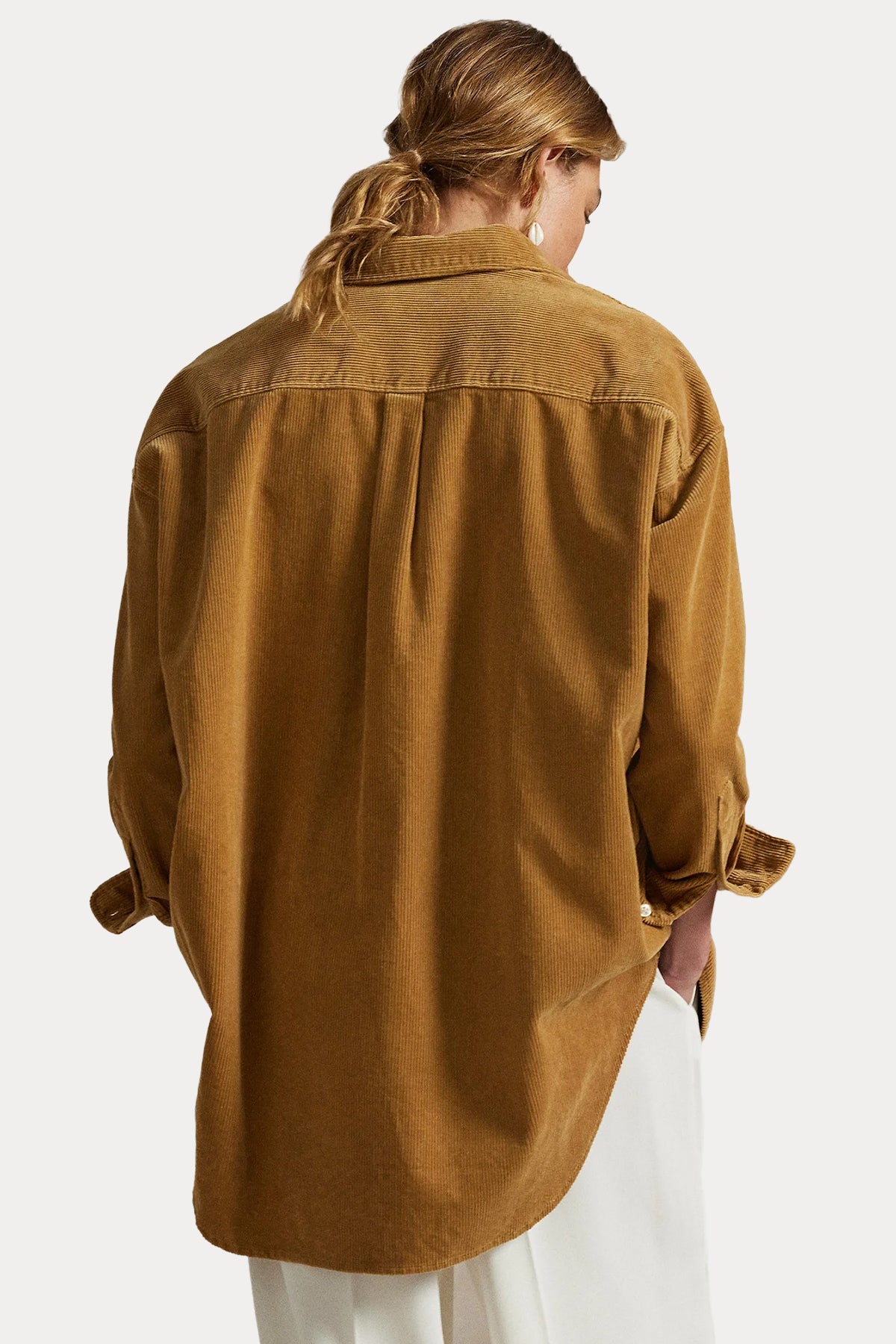 Polo Ralph Lauren Geniş Kesim Fitilli Kadife Cepli Gömlek