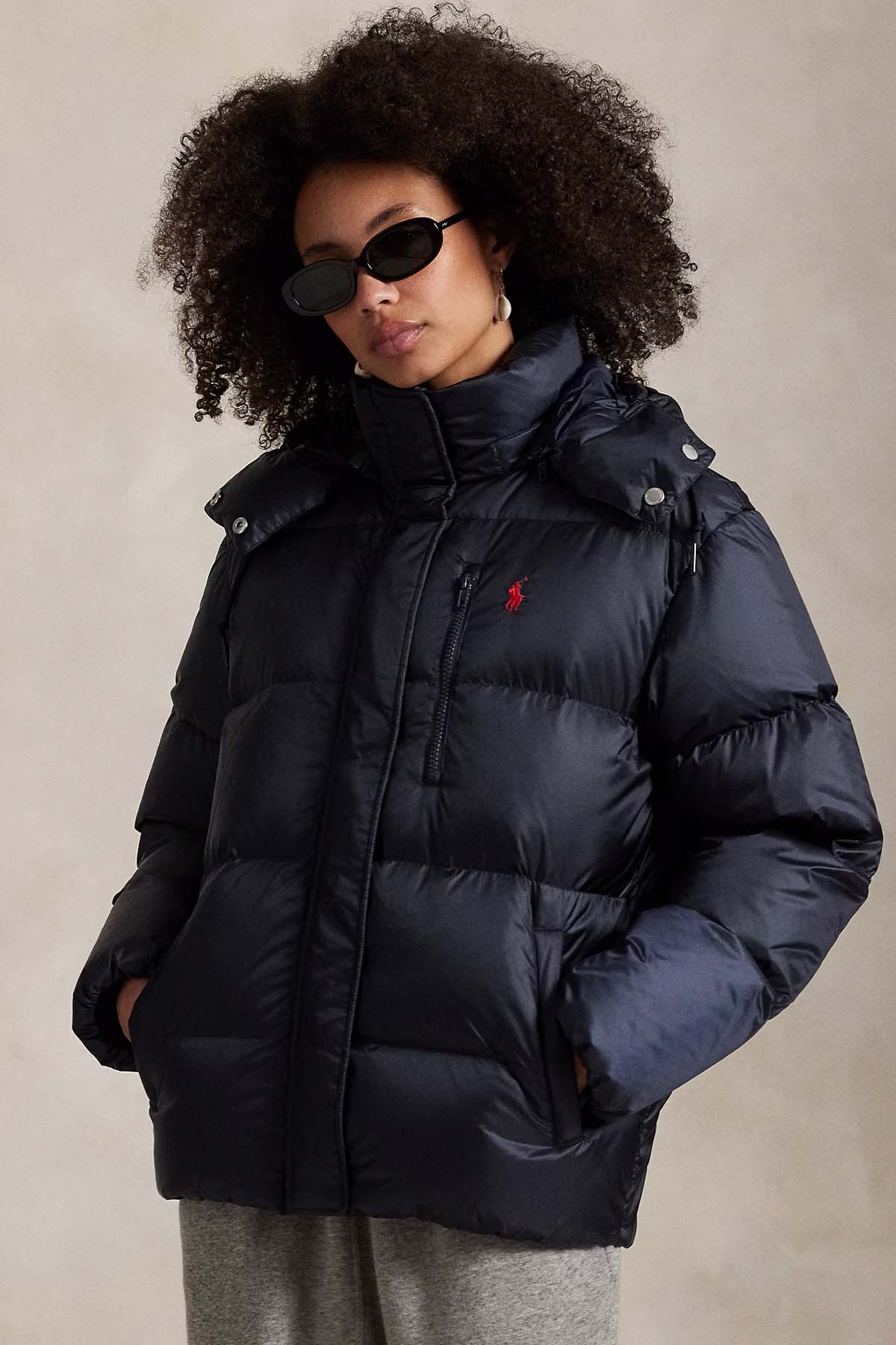 Polo Ralph Lauren Regular Fit Dik Yaka Kapüşonlu Puffer Mont
