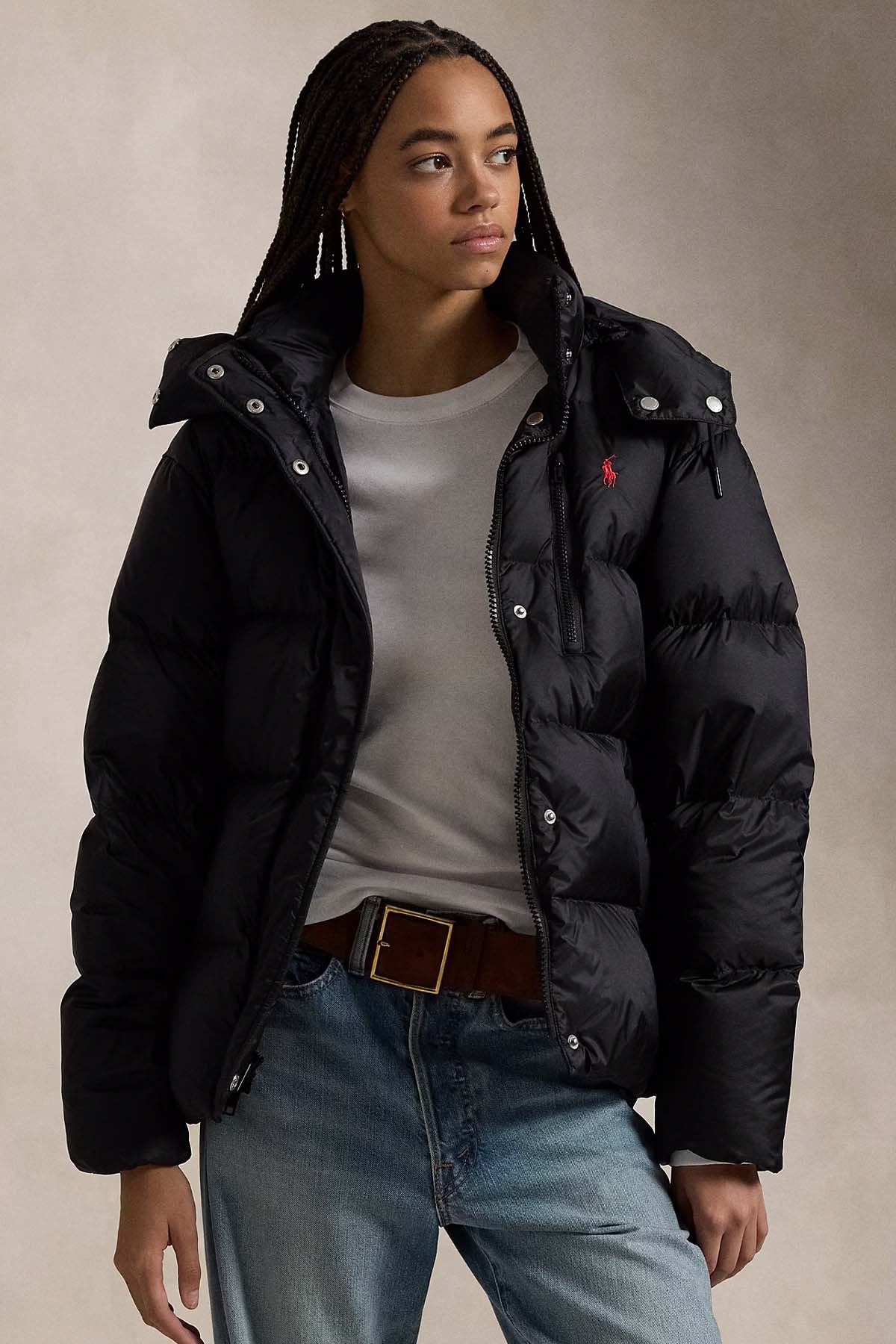 Polo Ralph Lauren Regular Fit Dik Yaka Kapüşonlu Puffer Mont