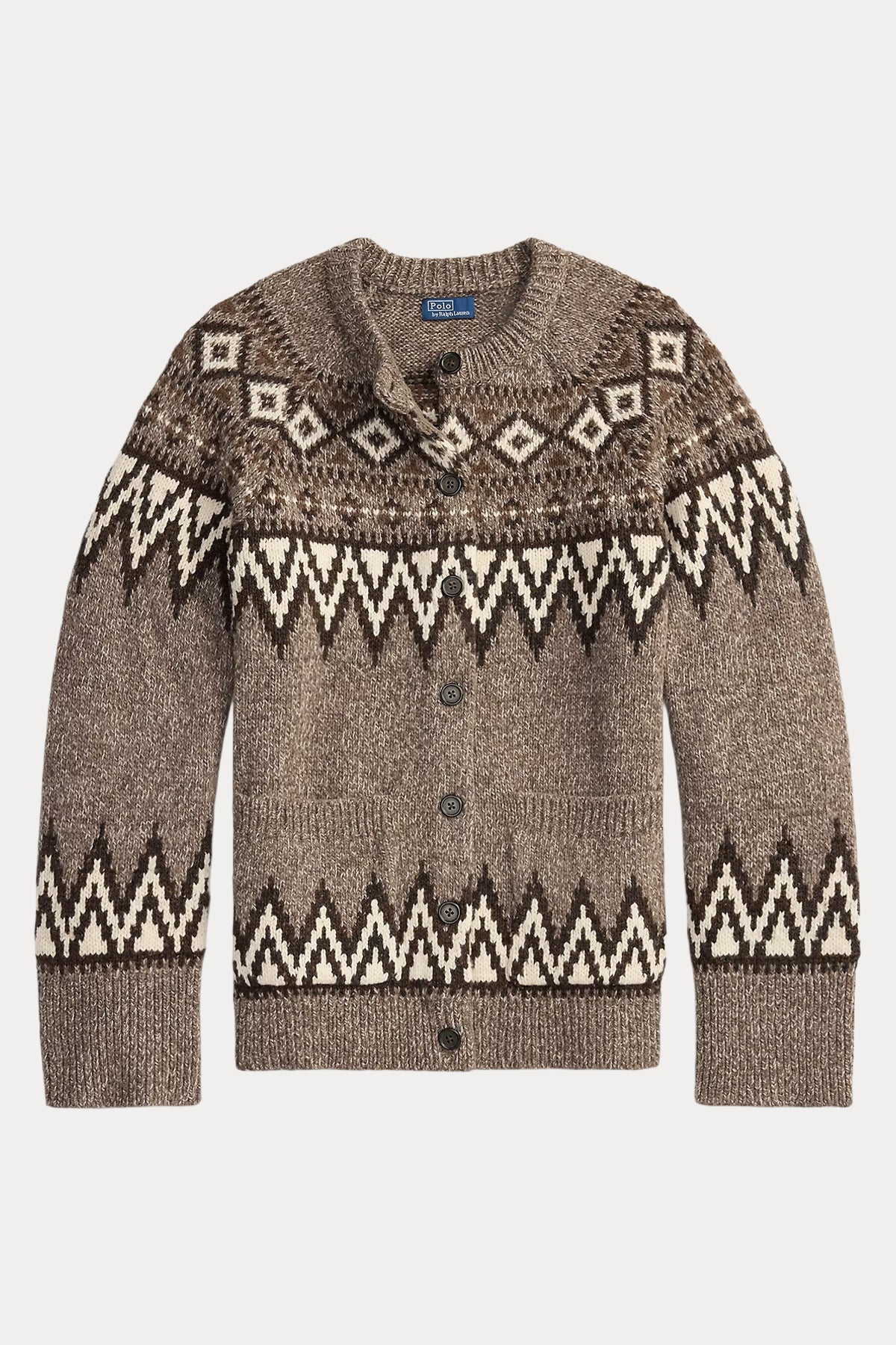 Polo Ralph Lauren Relaxed Fit Fair Isle Desenli Örgü Yün Triko Ceket