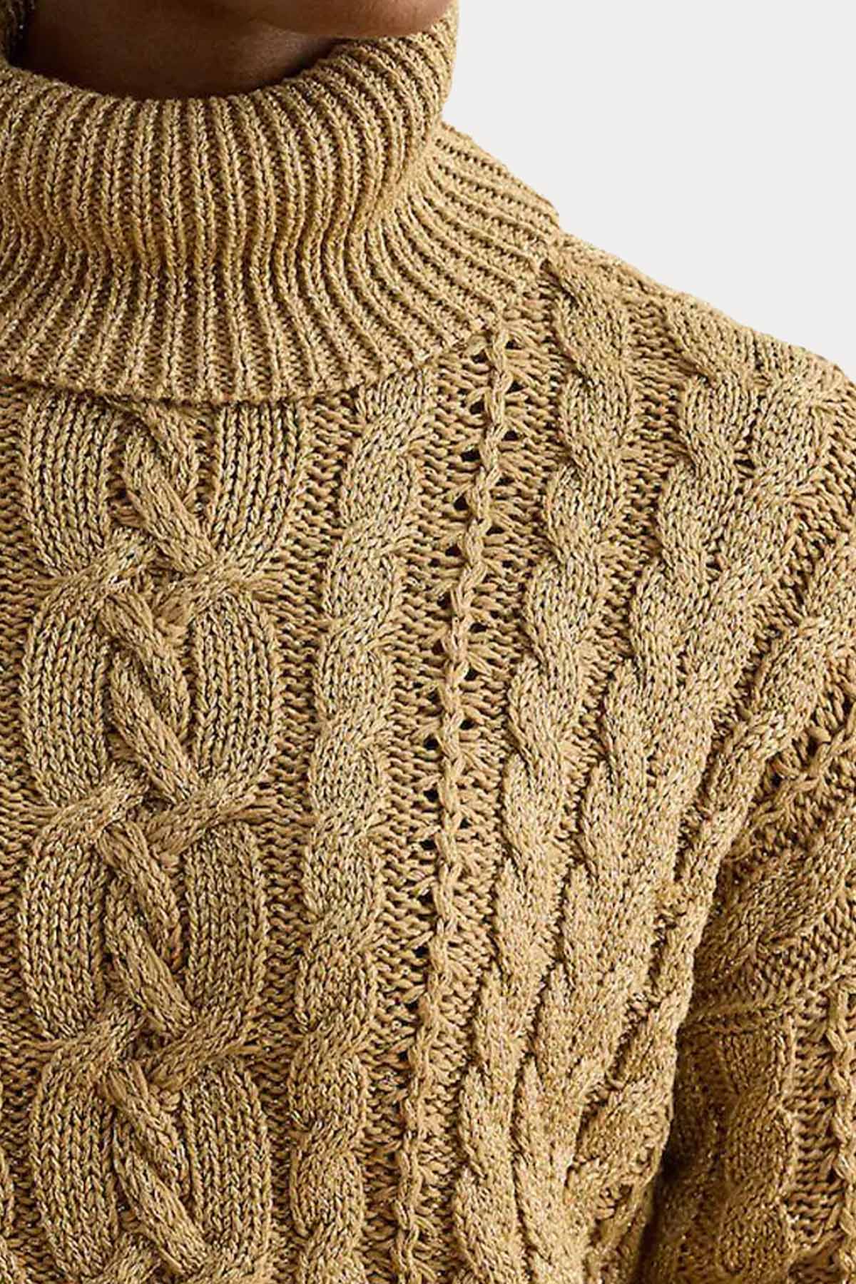 Polo Ralph Lauren Regular Fit Balıkçı Yaka Saç Örgü Triko