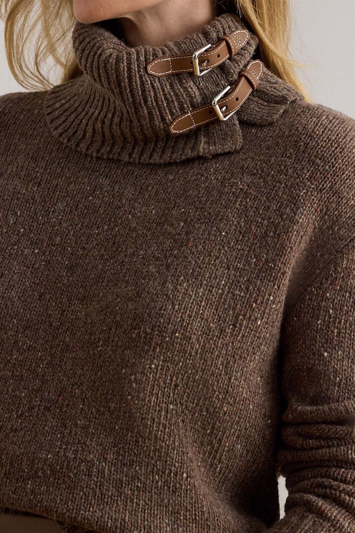 Polo Ralph Lauren Relaxed Fit Balıkçı Yaka Örgü Yün Triko