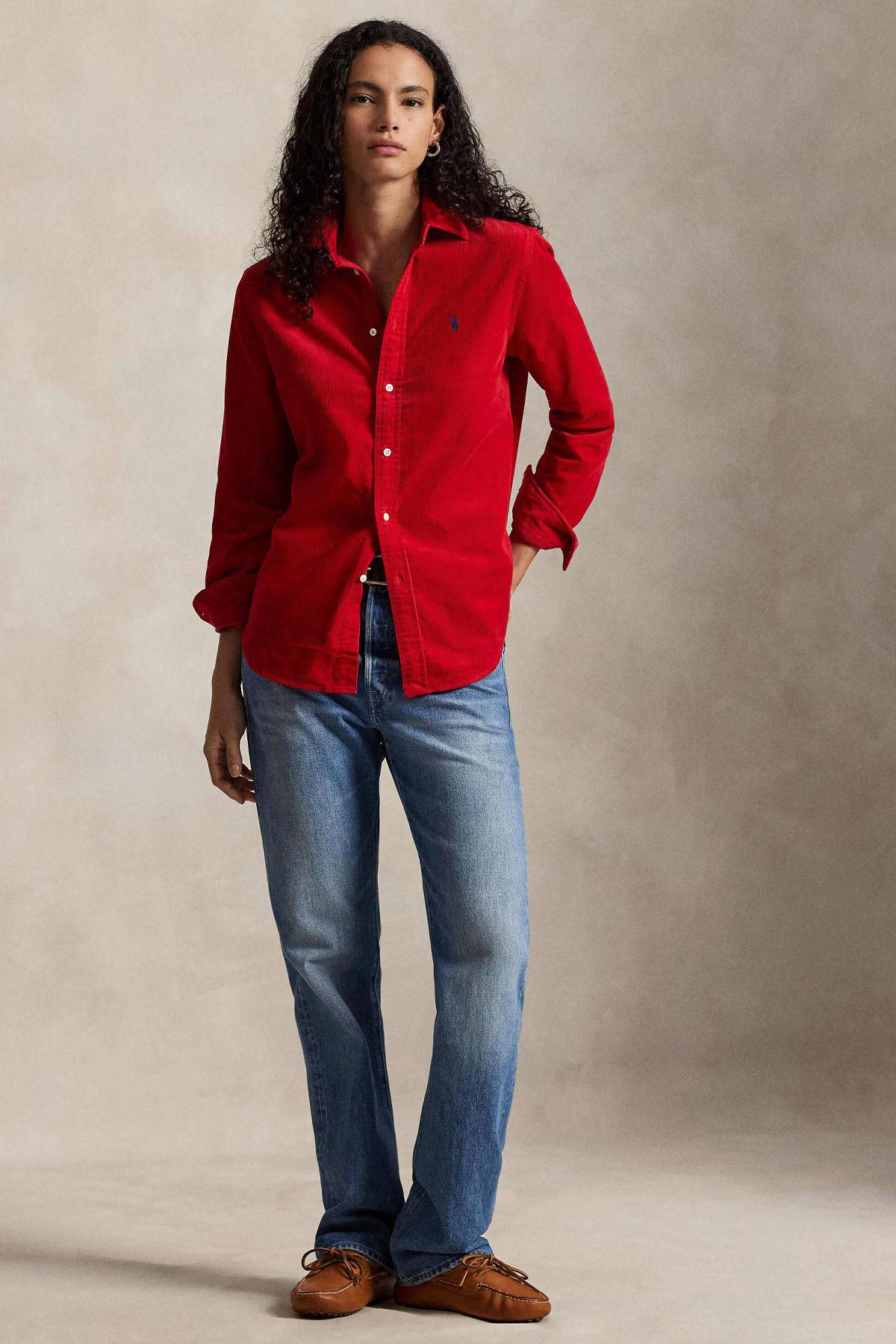 Polo Ralph Lauren Classic Fit Fitilli Kadife Gömlek