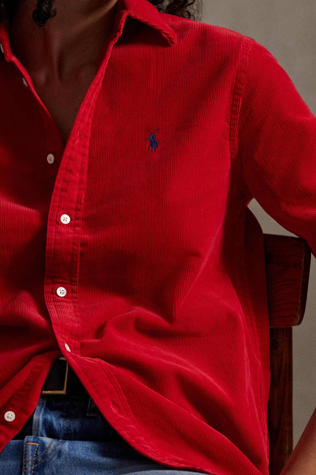 Polo Ralph Lauren Classic Fit Fitilli Kadife Gömlek