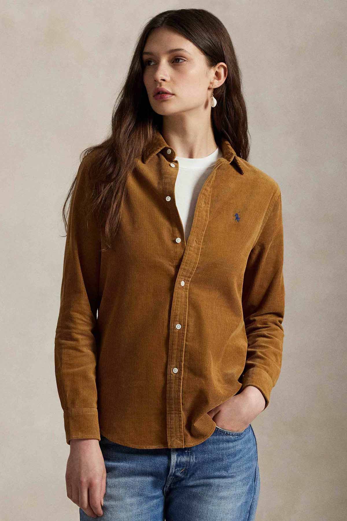 Polo Ralph Lauren Classic Fit Fitilli Kadife Gömlek