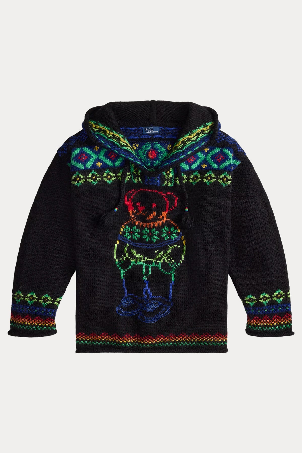 Polo Ralph Lauren Relaxed Fit Polo Bear Kapüşonlu Örgü Yün Triko