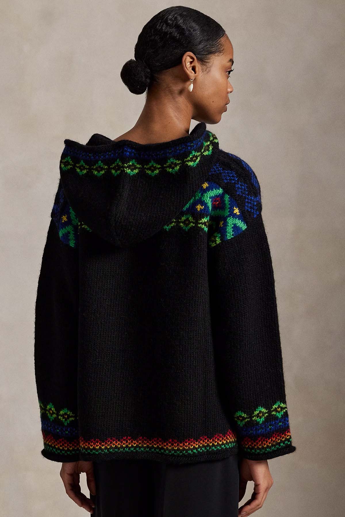 Polo Ralph Lauren Relaxed Fit Polo Bear Kapüşonlu Örgü Yün Triko