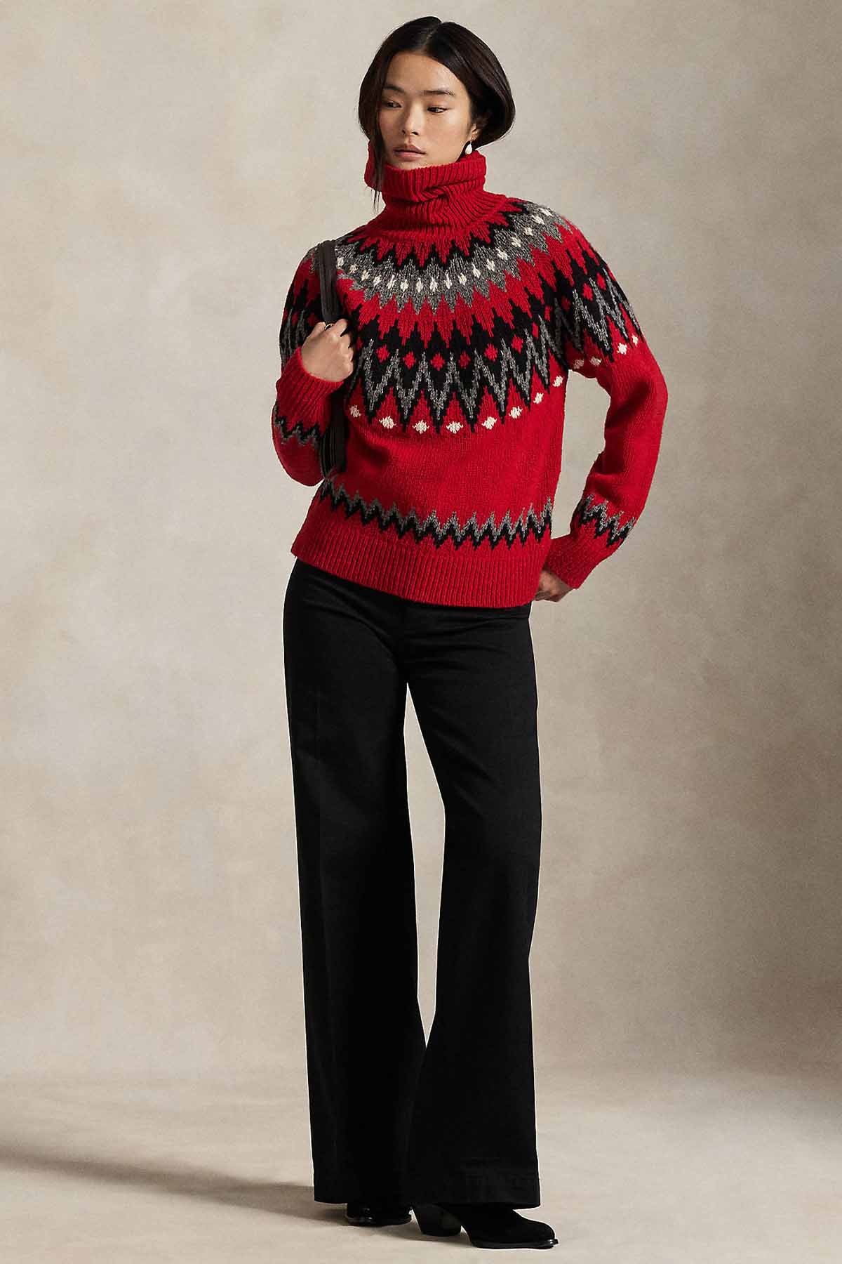 Polo Ralph Lauren Regular Fit Balıkçı Yaka Örgü Yün Triko