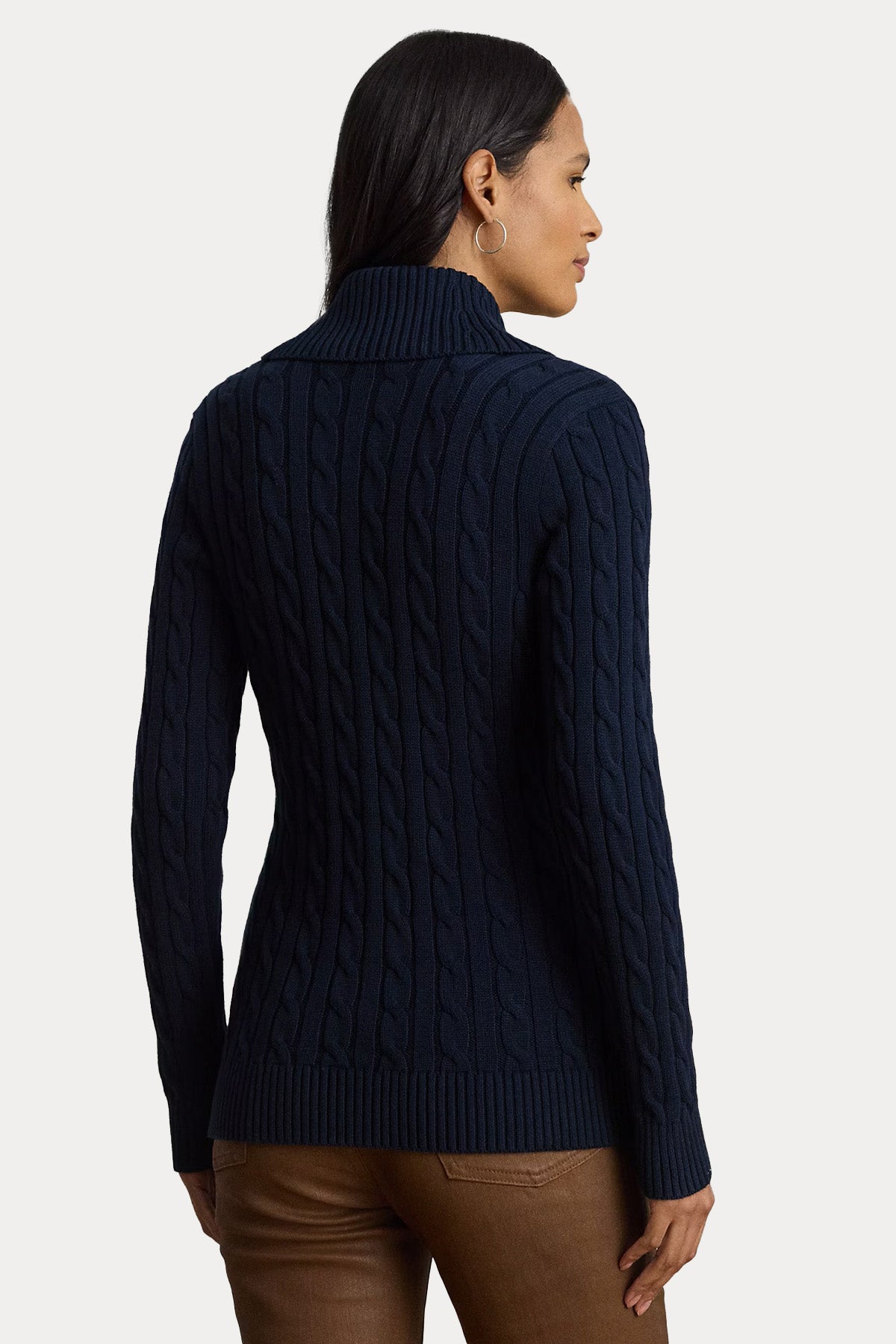 Polo Ralph Lauren Saç Örgü Kemerli Şal Yaka Triko Ceket