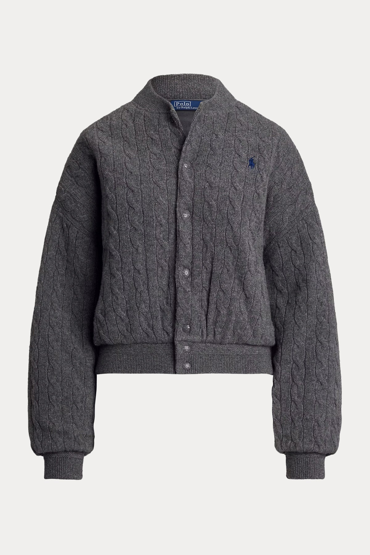 Polo Ralph Lauren Relaxed Fit Saç Örgü Kaşmir Yün Bomber Ceket