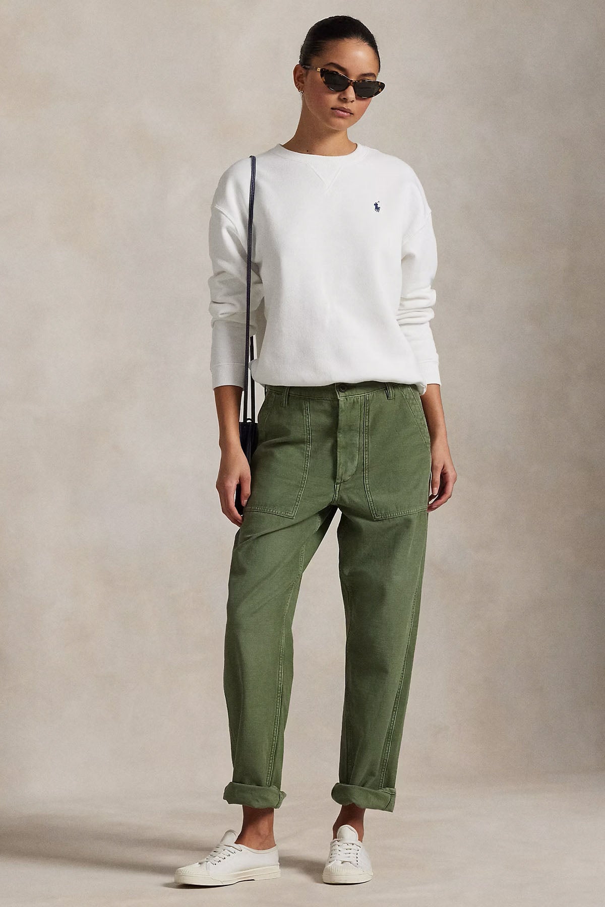 Polo Ralph Lauren Relaxed Fit Yuvarlak Yaka Şardonlu Sweatshirt