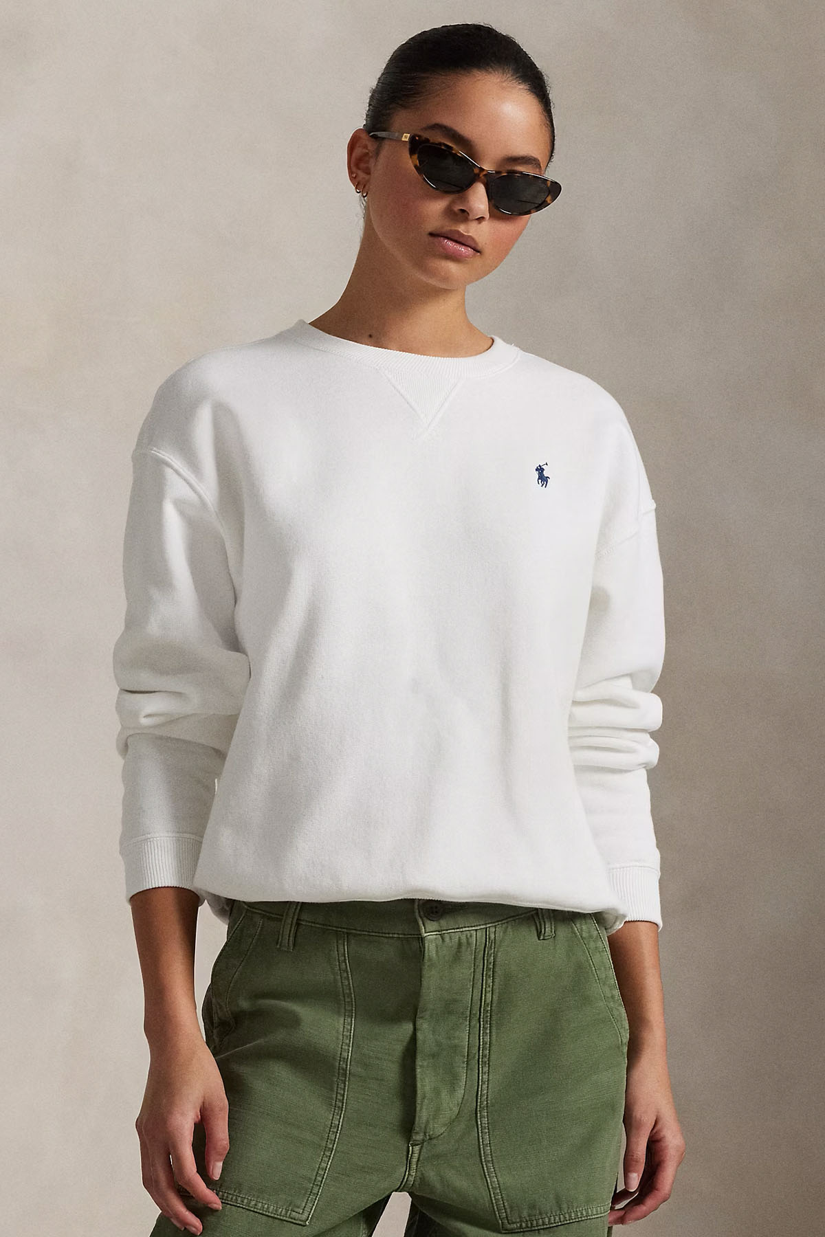 Polo Ralph Lauren Relaxed Fit Yuvarlak Yaka Şardonlu Sweatshirt
