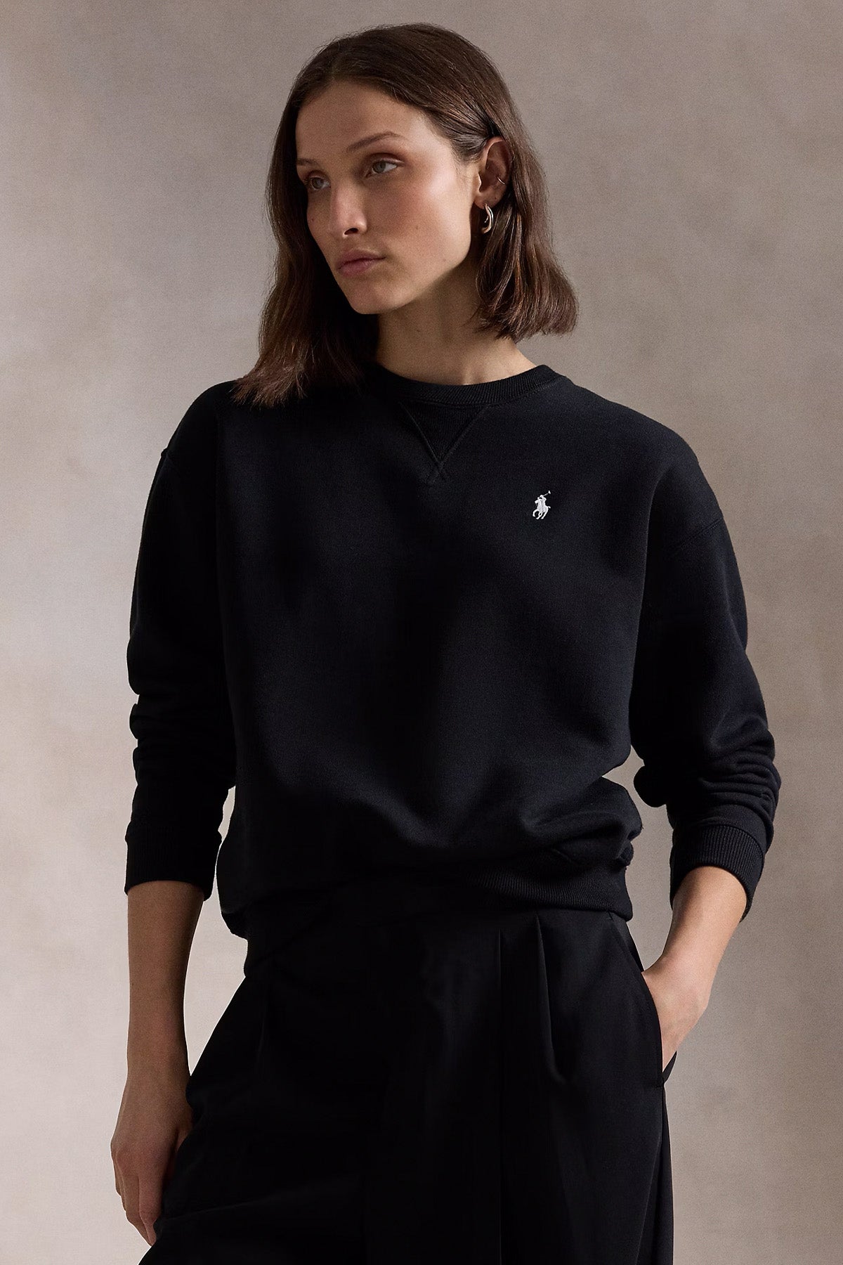 Polo Ralph Lauren Relaxed Fit Yuvarlak Yaka Şardonlu Sweatshirt