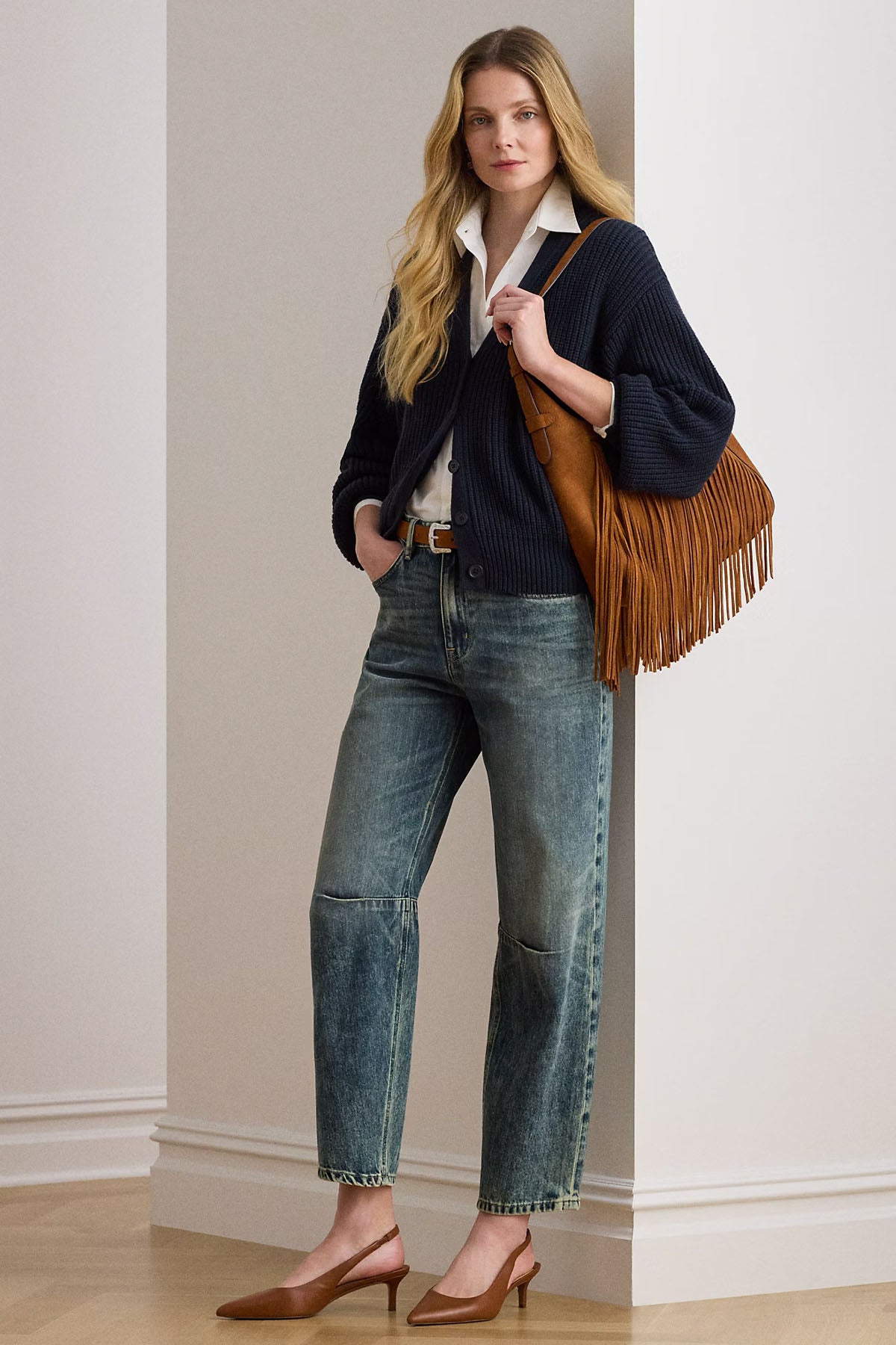 Polo Ralph Lauren Cropped Barrel Fit Yıkamalı Crop Jeans