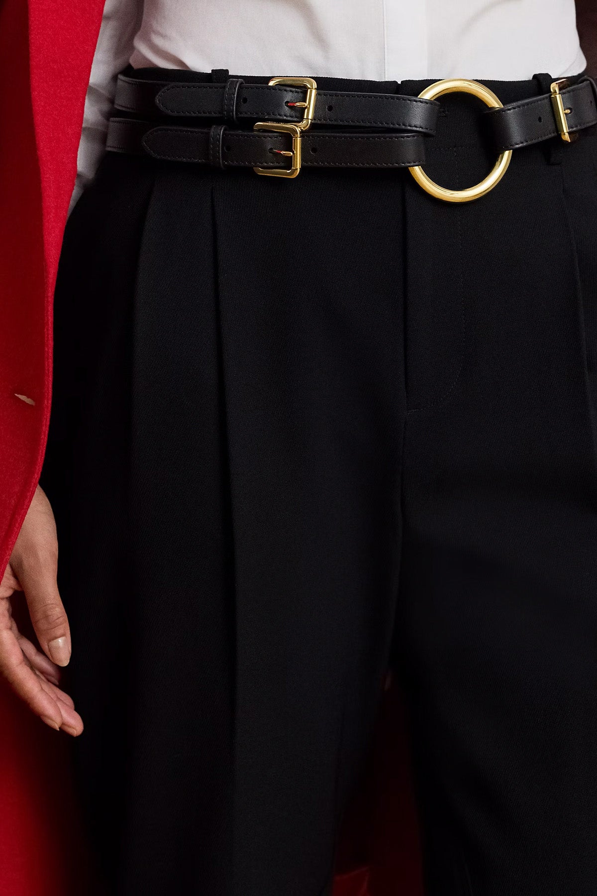 Polo Ralph Lauren Carrot Fit Tek Pile Yandan Cepli Streç Yün Pantolon