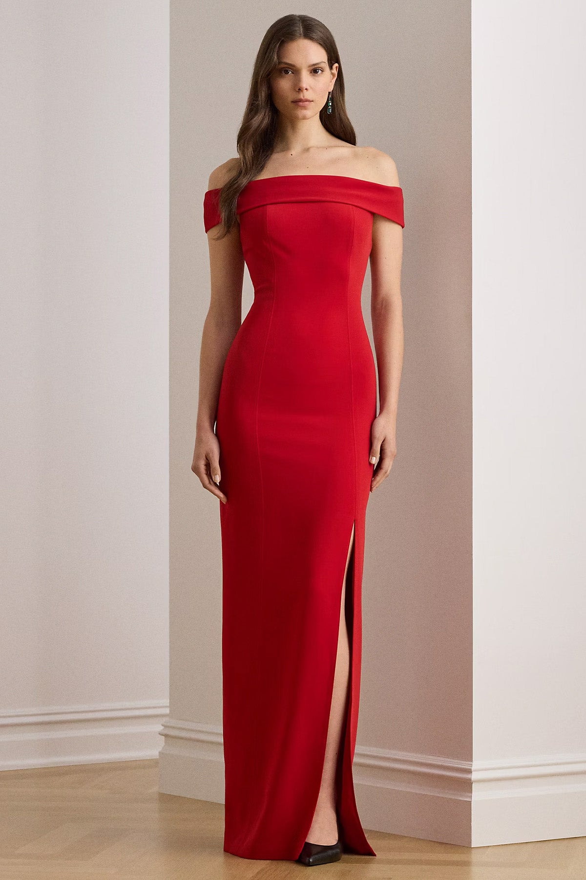 Polo Ralph Lauren Maxi Streç Abiye Elbise