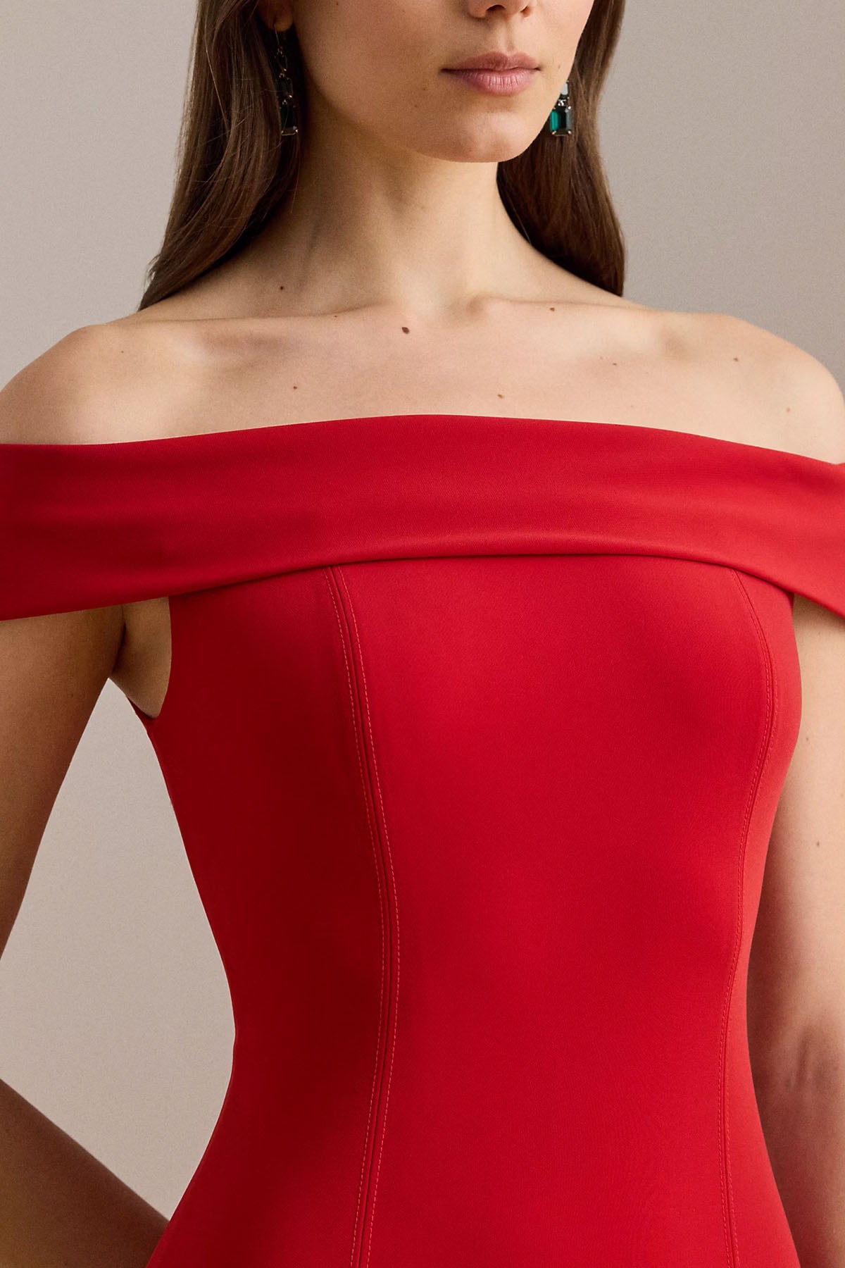 Polo Ralph Lauren Maxi Streç Abiye Elbise