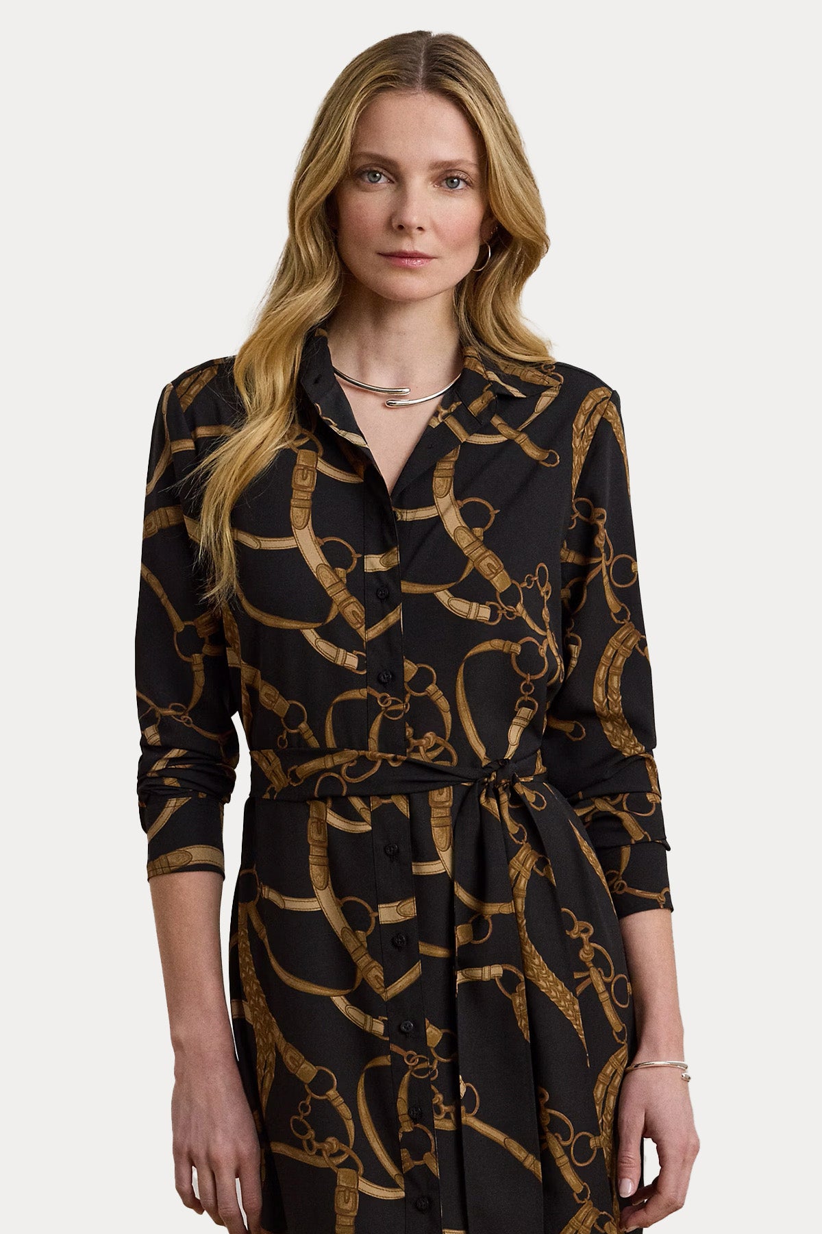 Polo Ralph Lauren Kemerli Midi Gömlek Elbise