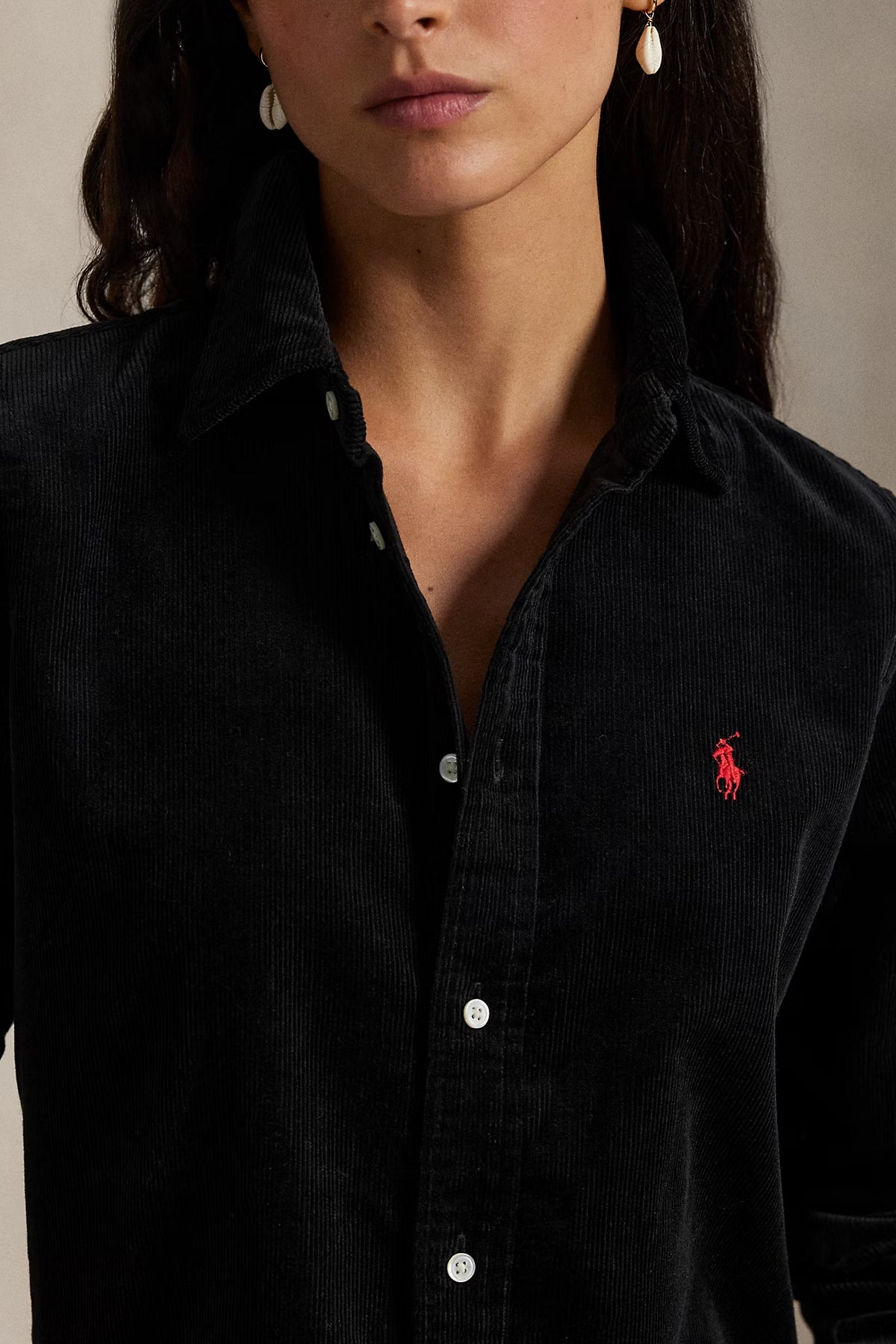 Polo Ralph Lauren Classic Fit Fitilli Kadife Gömlek