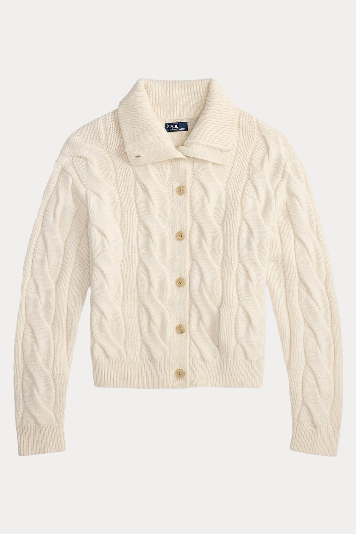 Polo Ralph Lauren Relaxed Fit Saç Örgü Kaşmir Yün Triko Ceket