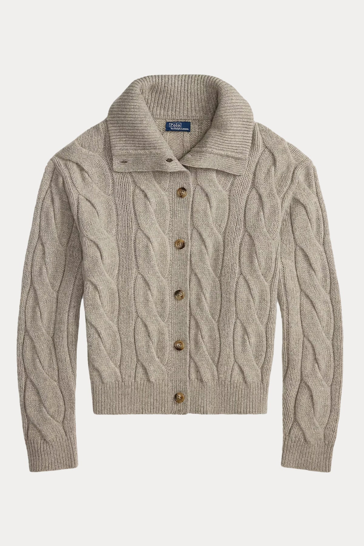 Polo Ralph Lauren Relaxed Fit Saç Örgü Kaşmir Yün Triko Ceket